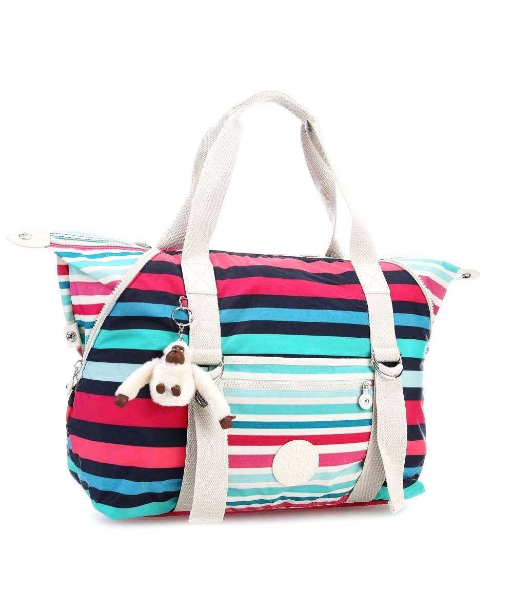 NEW ARRIVAL! KIPLING ART (LARGE) TOTE BAG 2018 กระเป๋าถือหรือสะพายรุ่นใหม่ใบใหญ่จุใจสาวๆที่สัมภาระเยอะ วัสดุ Nylon+Polyester 100% น้ำหนักเบา โดดเด่นที่สามารถรูดซิปมุมกระเป๋าเปลี่ยนทรงได้ไม่จำเจ มีหูหิ้วสะพายไหล่ได้ มือจับหูหิ้วเป็นหนังปั้มโลโก้ พวงกุญเเจล