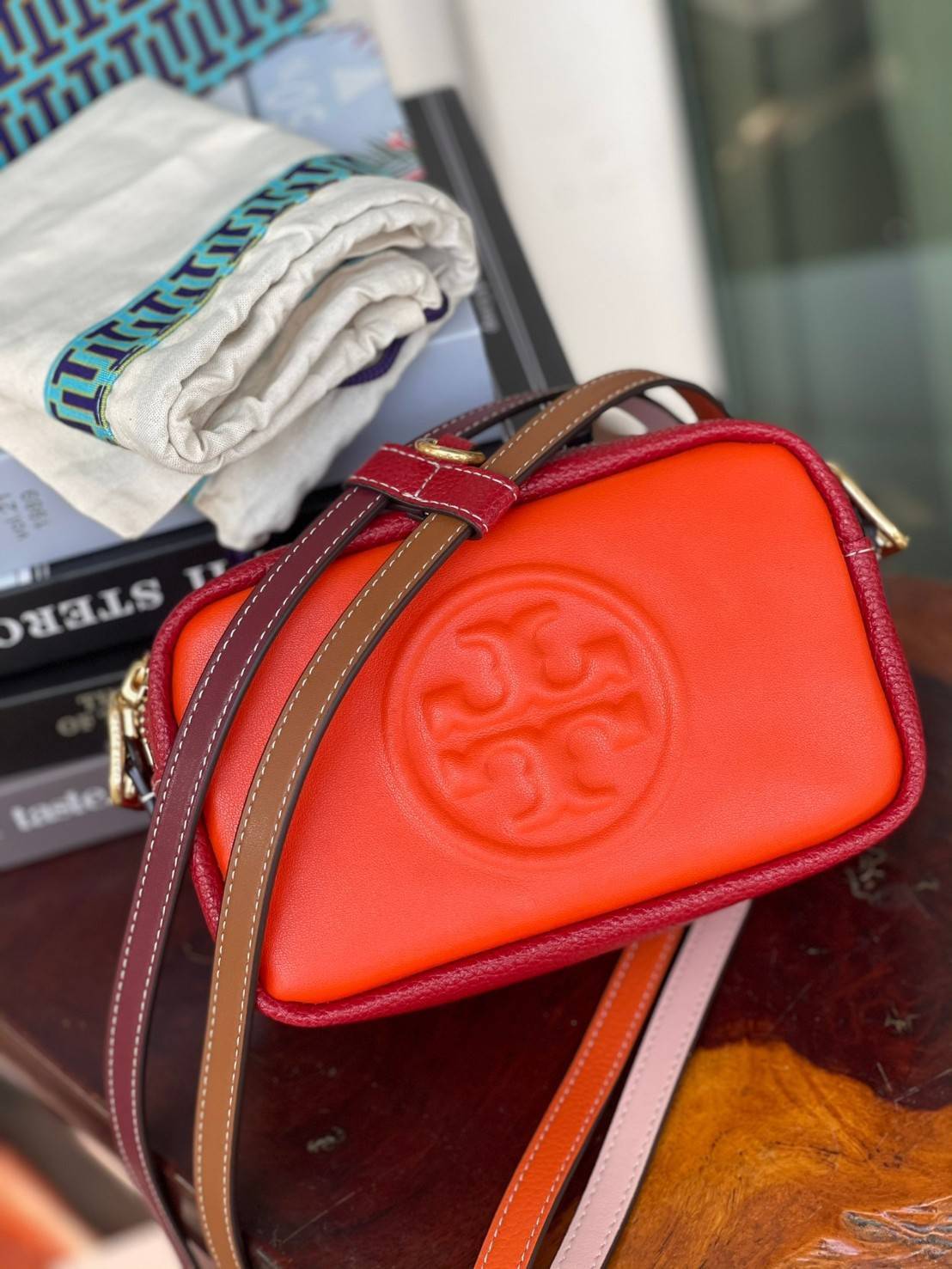 Tory burch perry bombe double strap mini bag