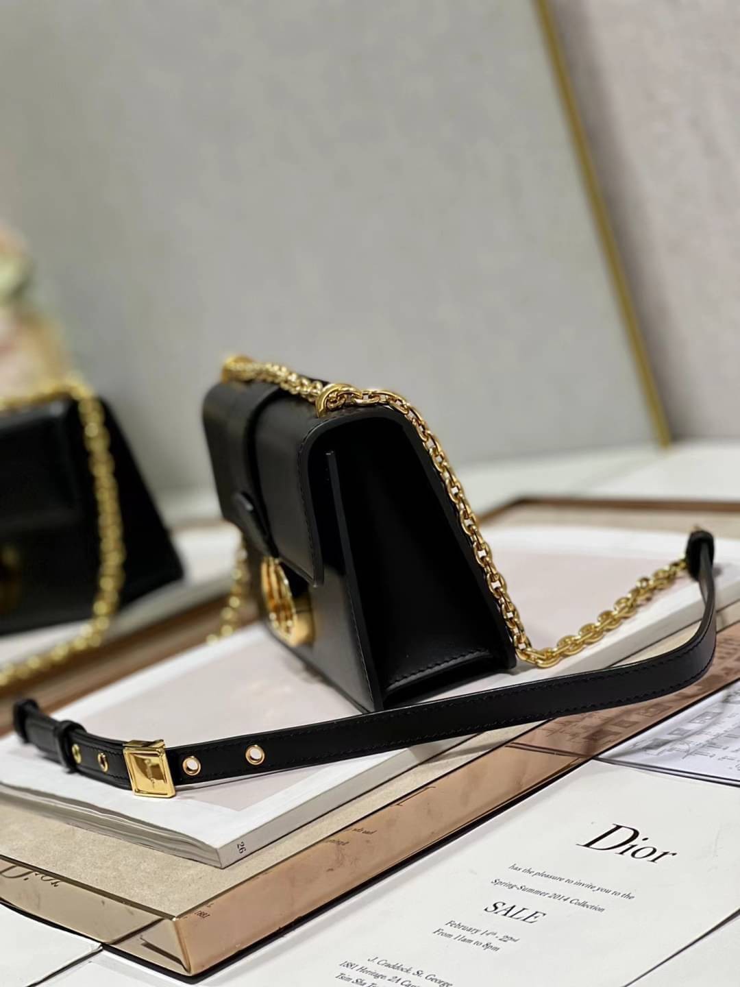 DIOR 30 MONTAIGNE EAST-WEST BAG WITH CHAIN เกรดเทพออริจินอล หนังแท้ งานดีสุด ภาพถ่ายจากงานขายจริง ใช้งานต่างประเทศได้