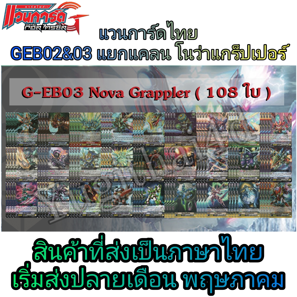 แวนการ์ด VGT-G-EB02 G-EB03 แบบยกกล่อง และแยกใบGR/ZR ขายดี