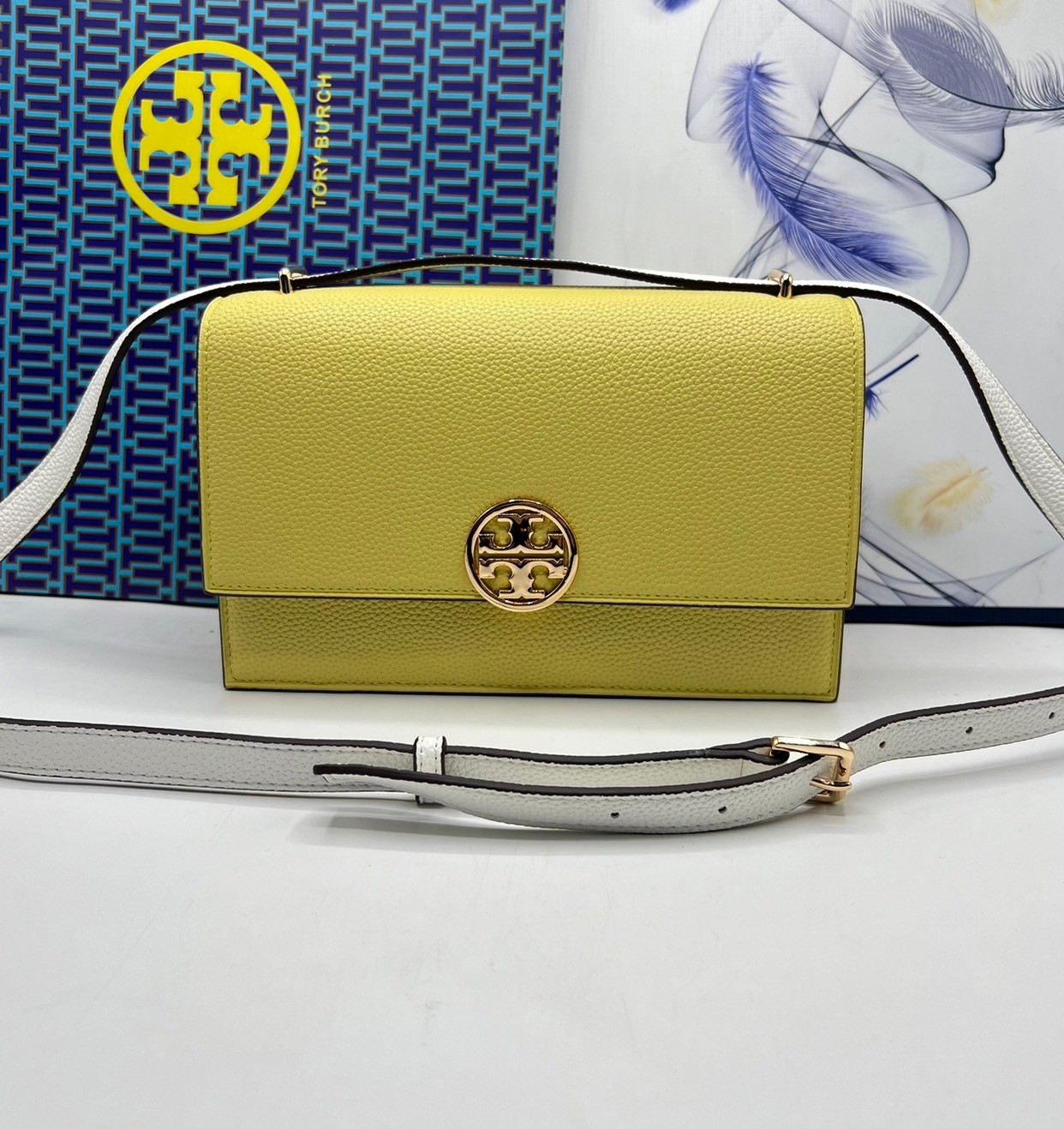 TORY BURCH MILLER LEATHER SHOULDER BAG กระเป๋าสะพายสวยหรู ผู้ดีทุกสี สายถอดได้ ถือเป็นคลัชได้ เกรดออริ สลับแท้ 1:1 ใช้งานต่างประเทศได้