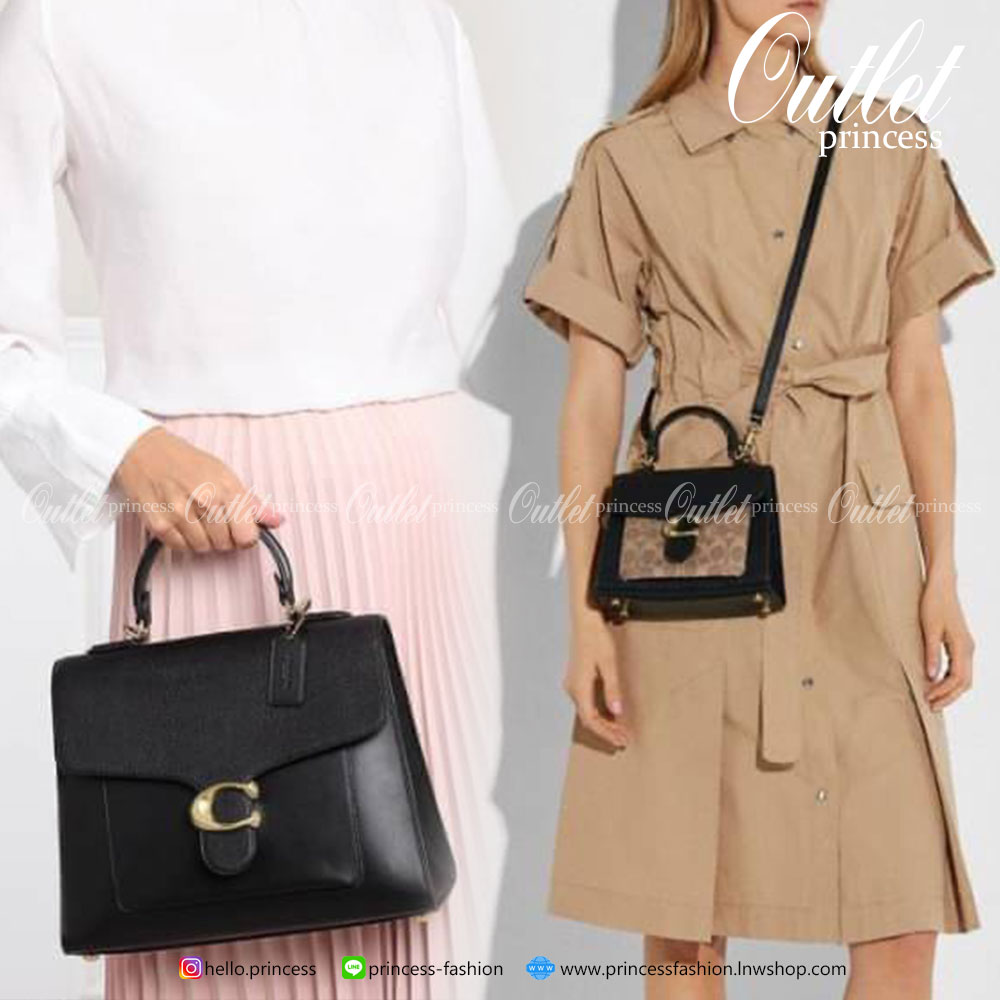 COACH TABBY TOP HANDLE 20 LEATHER BAG 💋กลับมาอีกครั้งตามคำเรียกร้องค่ะ!! กระเป๋าถือ//สะพายข้างได้ วัสดุหนังแท้อย่างดี หนึ่งใบทำหนัง2แบบได้อย่างลงตัว สวยงาม มีอะไหล่ตัวC ใหญ่ด้านหน้าโดดเด่นหรูมากๆค่ะ