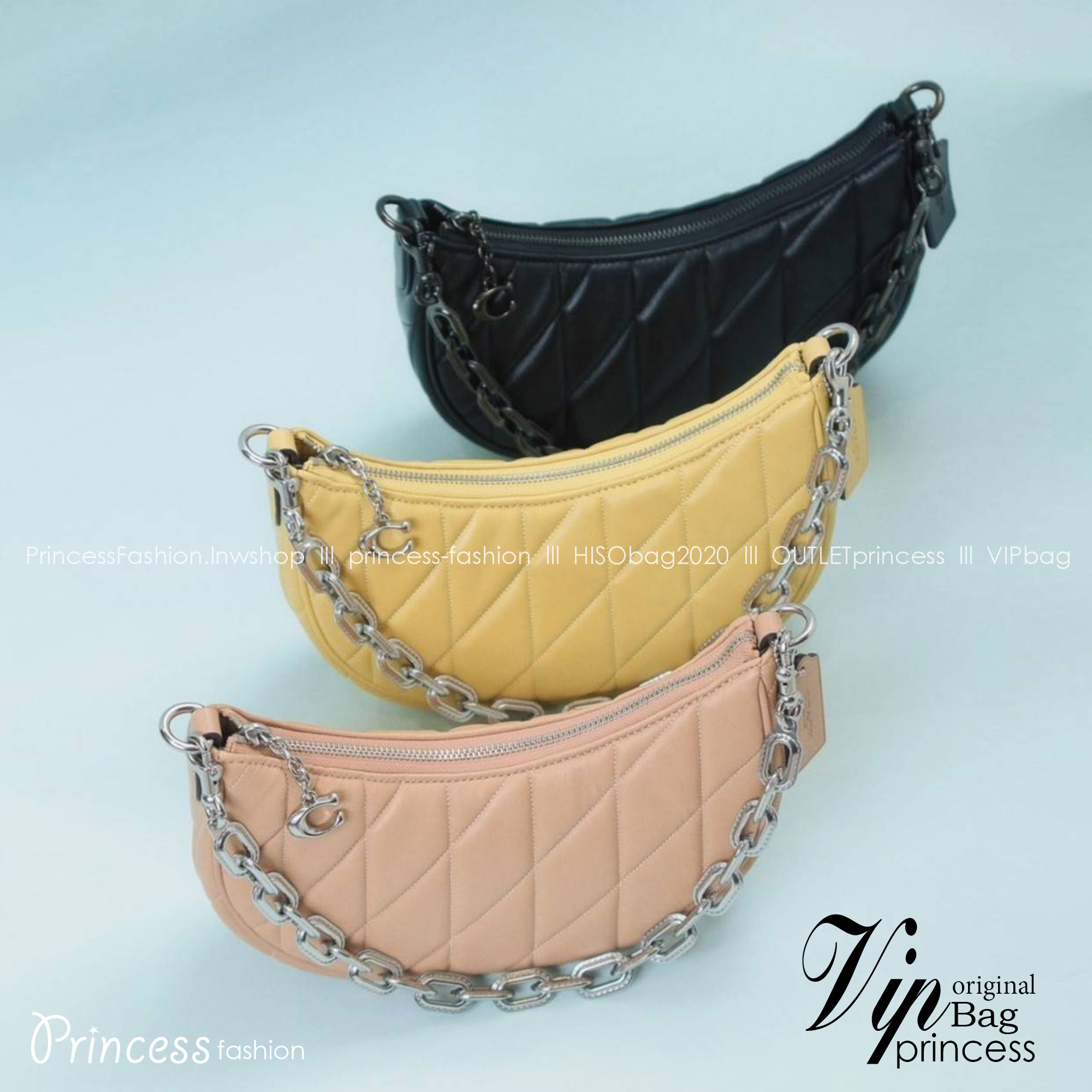 พร้อมส่ง 4 สี COACH CP148 MIRA SHOULDER BAG WITH PILLOW QUILTING กระเป๋าสะพายดีไซน์สวย 🧡 เกรดท็อปออริจินอล 1:1 สลับแท้ เกรดดีสุด