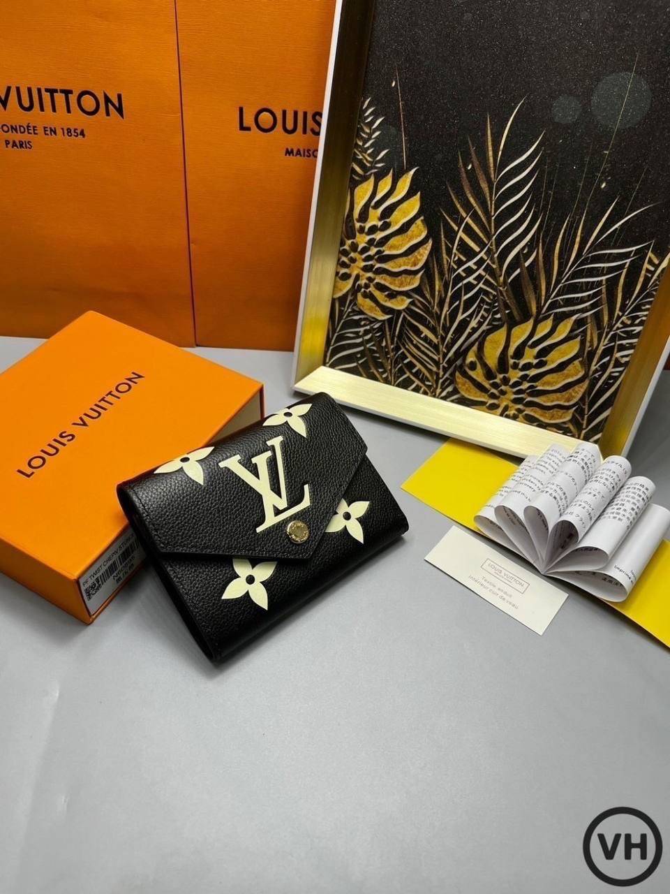 ORI หนังแท้ | LV Victorine Monogram Empreinte Wallet / LV Short Wallet กระเป๋าสตางค์ใบเล็กแบบซองจดหมาย กระเป๋าสตางค์ผู้หญิง 🤍 เกรดออริจินอล