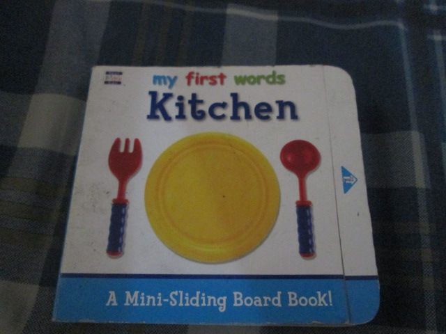 My First Words "Kitchen" A Mini - Sliding Board Book หนังสือเสริมพัฒนาการด้านภาษาอังกฤษมือสอง