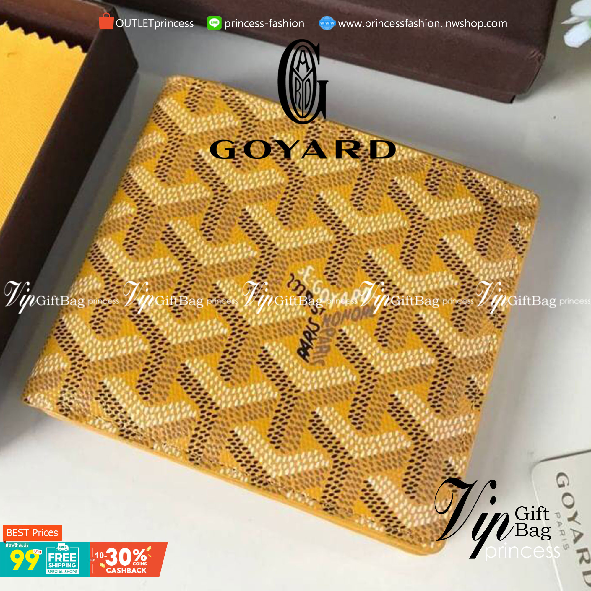 VIP GIFT 】GOYARD Victoire Bifold Wallet กระเป๋าสตางค์ผู้ชายใบสั้น พร้อมส่ง 6 สี พร้อมกล่องสวยหรูน่าใช้มากค่ะ อีกรุ่นที่ยอดขายไม่เคยตก 🤑🤑 ใบจริงดูผู้ดี ดูแพง!! ภายในมีช่องใส่บัตรได้เยอะ ใส่ธนบัตรได้ทุกใบ ห้ามพลาดจร้าา!! ((รุ่นเดินด้ายโทนสีเ