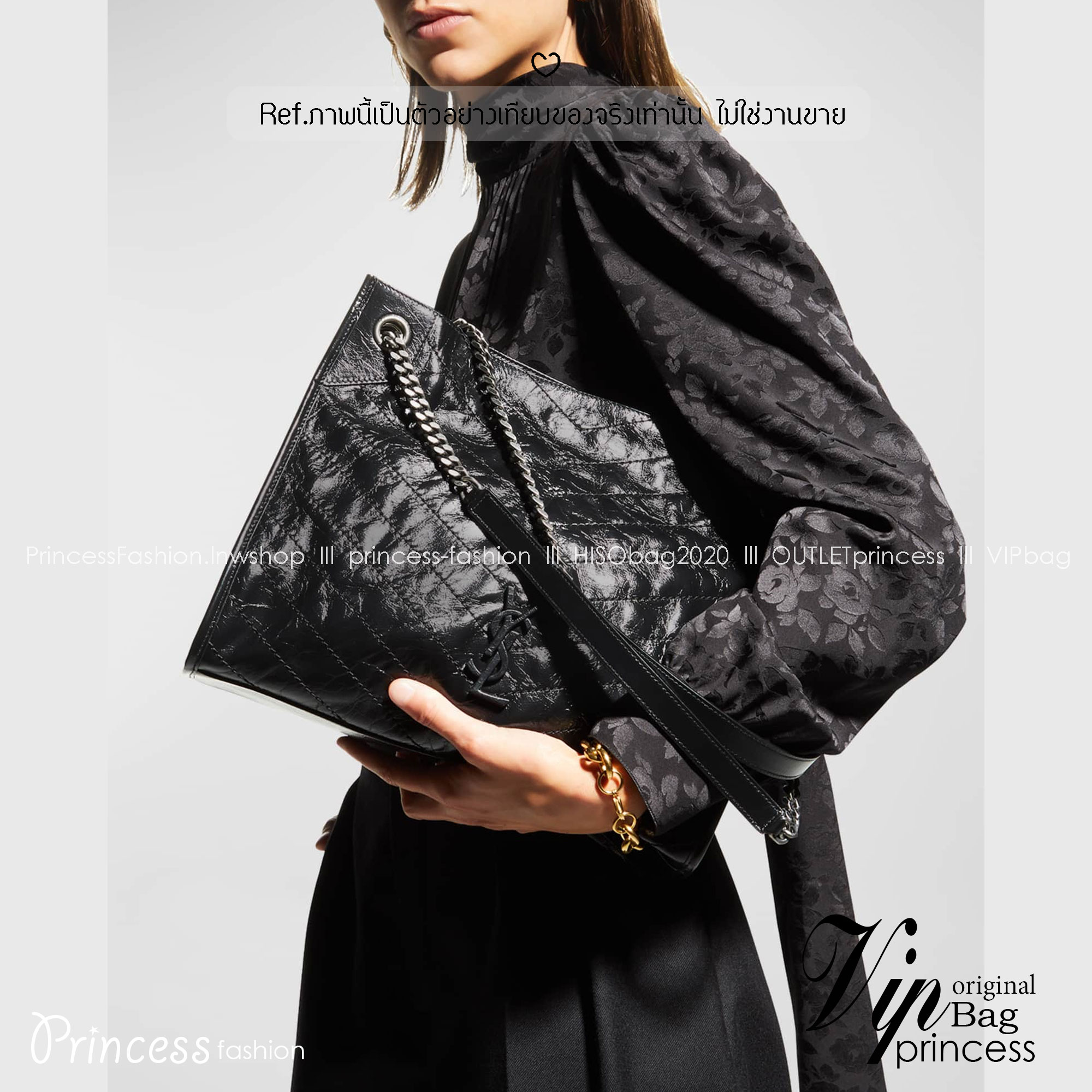 YSL Shopper Niki Tote Bag กระเป๋าสะพายทรงโท้ทใบใหญ่กำลังสวย หรูหราขั้นสุด เสิร์ฟมาให้สวยทันใช้ปีใหม่แน่นอน ใบจริงดูแพงเกินคุ้ม -- [รับตัวแทนกระเป๋า]