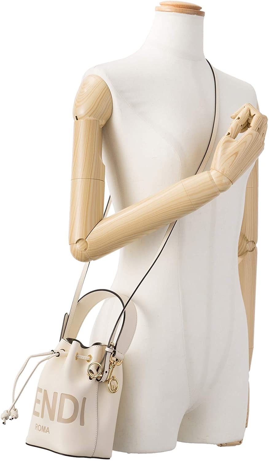 FENDI Mon Tresor Mini Leather Bucket Bag / FENDI Bucket Bag พร้อมส่ง กระเป๋าถือหรือสะพายข้างทรงบัคเก็ต ทรงขนมจีบ ลายแบรนด์ อะไหล่ทองหรูหรา