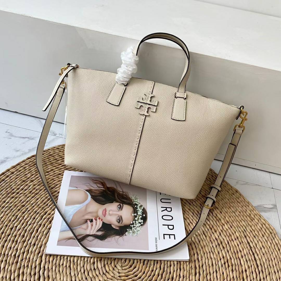 Tory Burch McGraw Top-Zip Satchel bag กระเป๋าสะพาย Crossbody ใบใหญ่ ทรงสวยสุดฮิต รุ่นใหม่ มาแรงที่สุดในตอนนี้!! วัสดุหนังแท้ สัมผัสนุ่มมือ หนังสวยสุดๆ
