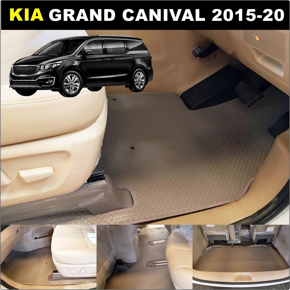 พรมกระดุมเม็ดเล็ก KIA GRAND CARNIVAL ปี 2015-2020 พรมปูพื้นรถยนต์ เกีย แกรนด์ คาร์นิวัล เข้ารูป เต็มคัน
