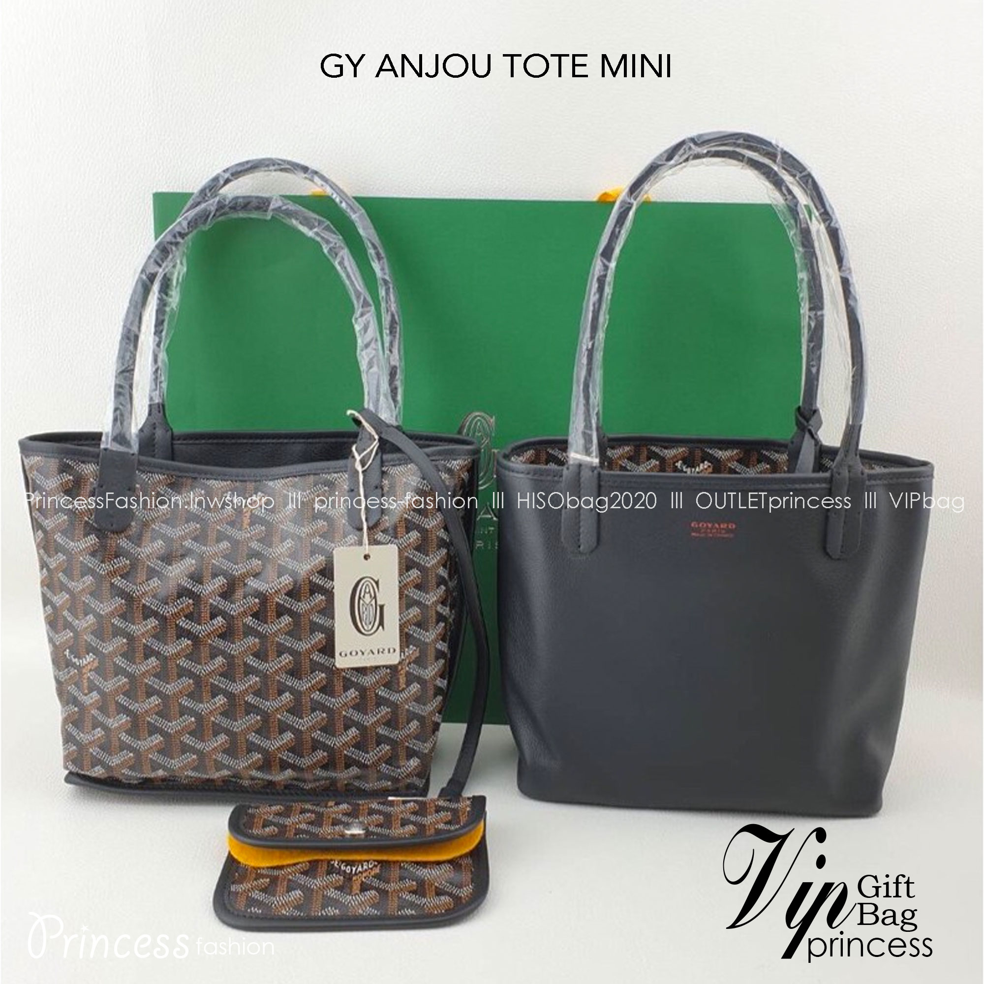 GOYARD ANJOU TOTE MINI ฮอตไอเท็ม กับกระเป๋าสะพายทรงโท้ท ไซส์มินิ กะทัดรัดมาก มาครบสีขายดี เลิศทุกสี รูปทรงคลาสสิค ดีไซน์เป็นเอกลักษณ์ ใช้งานได้หลากหลาย สามารถกลับด้านใช้ได้แบบไม่มีเบื่อ