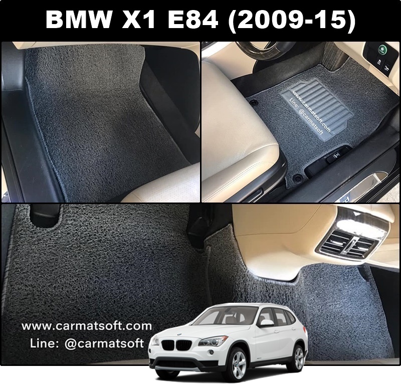 พรมไวนิลดักฝุ่น BMW X1 E84 (2009-15) พรมดักฝุ่นเกรดA ใยหนานุ่มพิเศษ