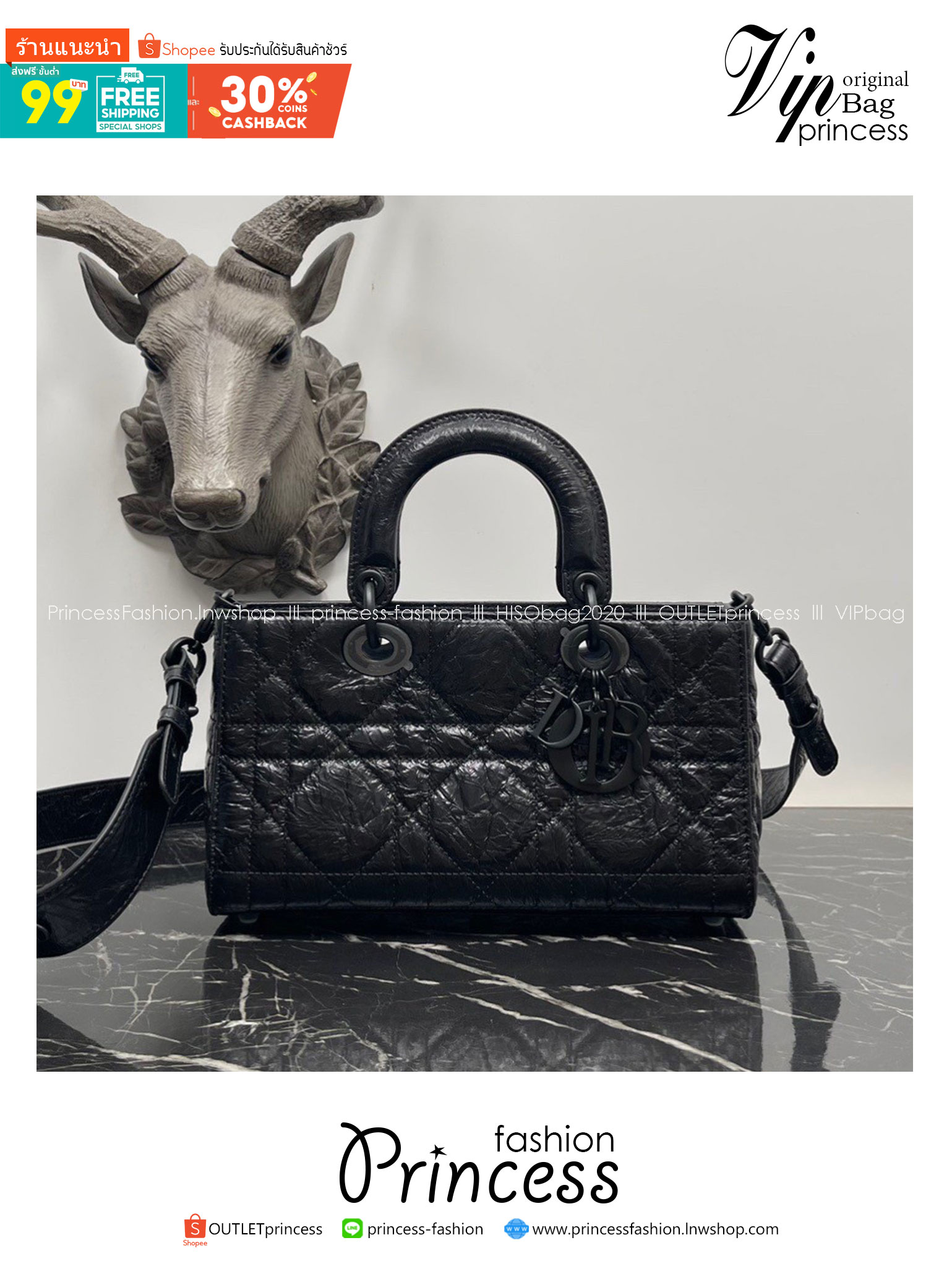Lady D-Sire My ABCDior กระเป๋าสะพายดิ-ออร์ รุ่นใหม่ งานหนังสวยมาก เกรดวีไอพี ท็อปออริจินอล สลับแท้ 1:1 เกรดดีสุด