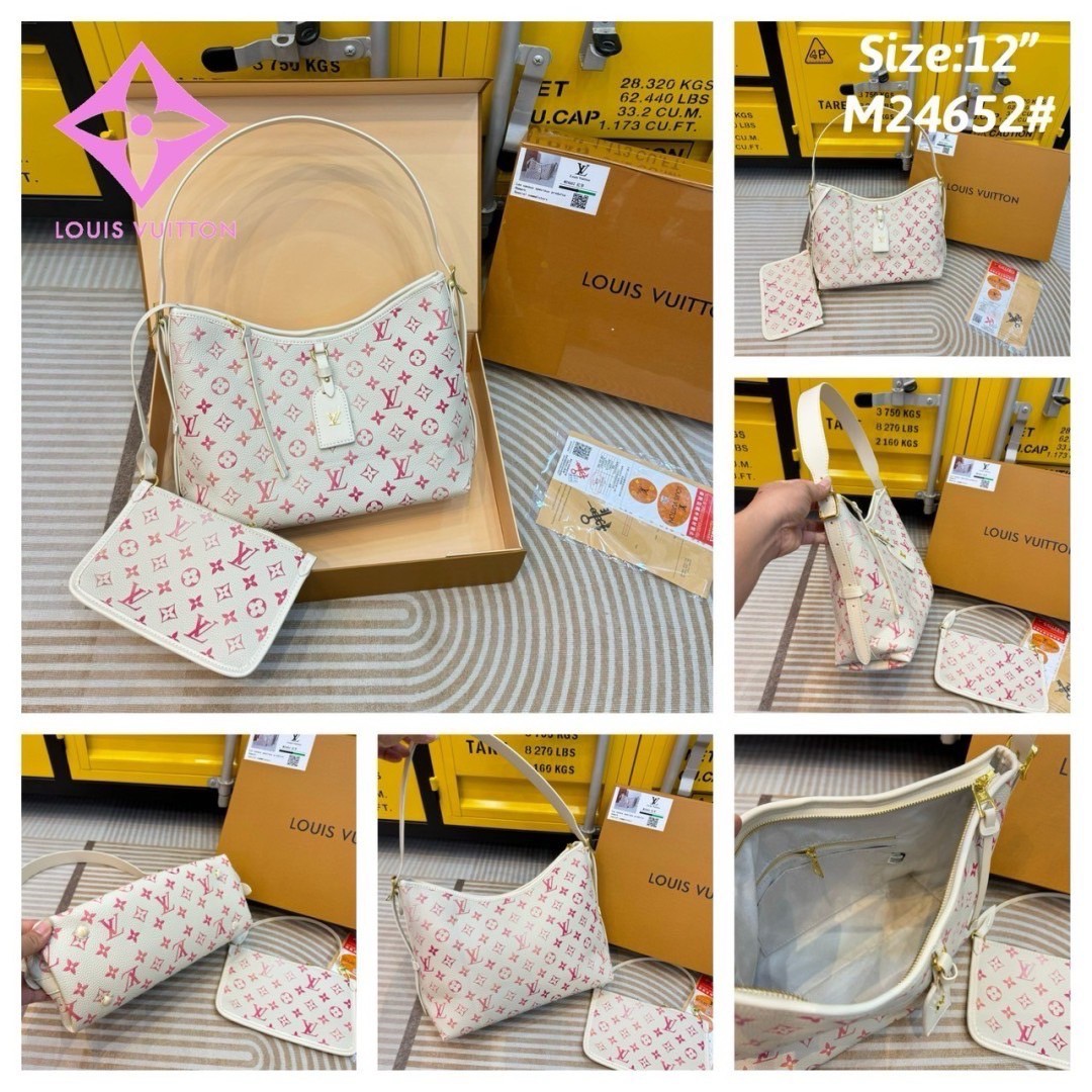LV CarryAll PM Monogram Print Pink Gradient “watercolor” กระเป๋าสะพายทรงโท้ทรุ่นลิมิเต็ด โทนสีชมพูหวานต้อนรับเดือนแห่งความรัก พิมพ์ลายโมโนแกรมแบบไล่สีสไตส์สีน้ำ
