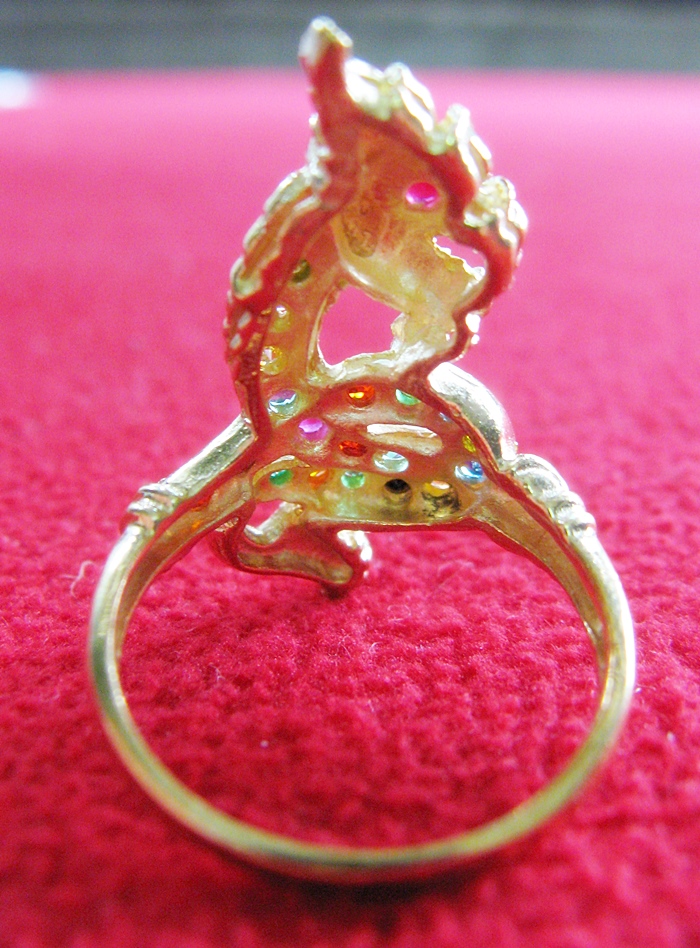 สินค้าหมดค่ะ แหวนพญานาคทองเหลืองพลอยนพเก้า เสริมสิริมงคล แบบ3ค่ะ