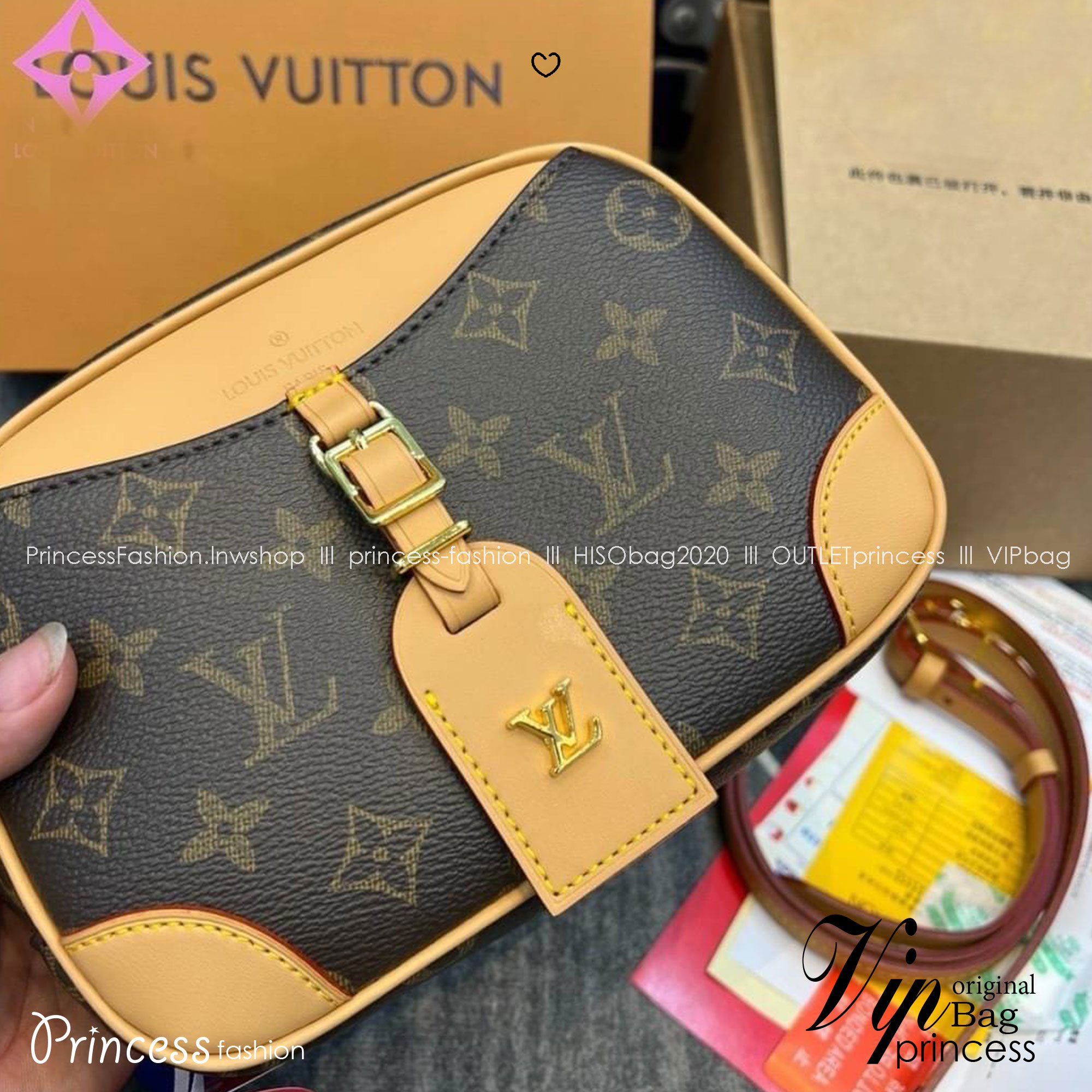LV Deauville Mini Monogram Canvas bag กระเป๋าสะพายทรงกล่อง ไซส์เล็กกะทัดรัด The Best Seller ที่สาวๆตามหา พกพาสะดวก รูปทรงสวยหรู