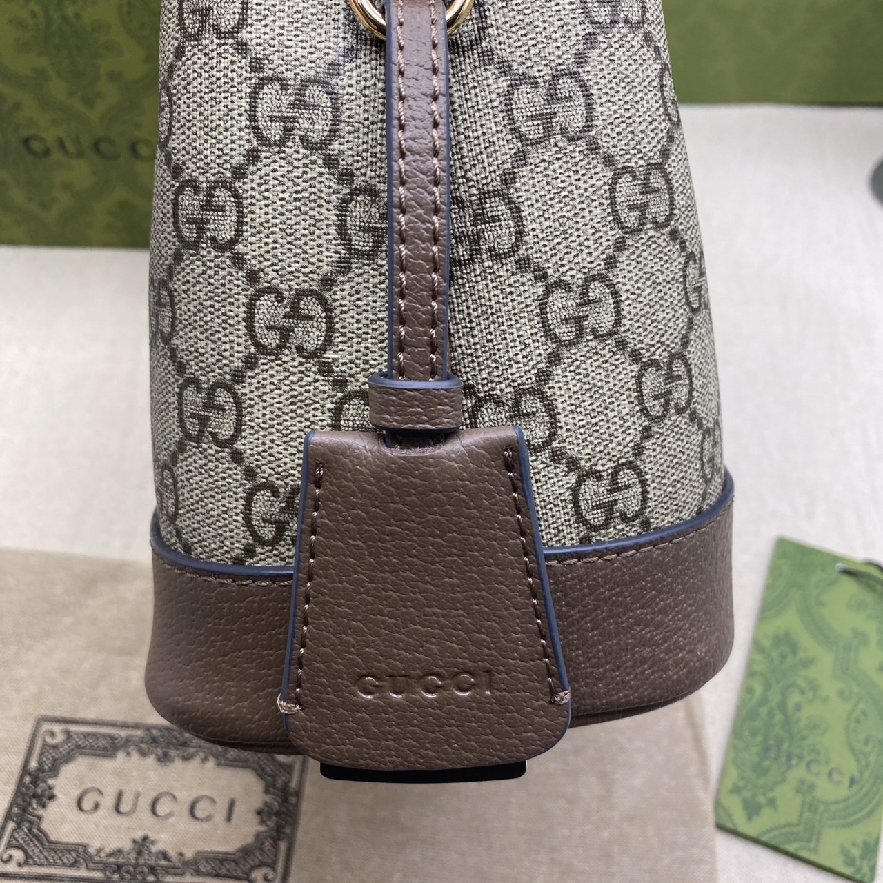 GUCCI OPHIDIA GG SMALL SHOULDER BAG / GUCCI TOTE BAG กระเป๋าสะพายไซส์เล็ก หนังผสมแคนวาส เกรดออริจินอล 1:1 สลับแท้ ใช้งานต่างประเทศได้