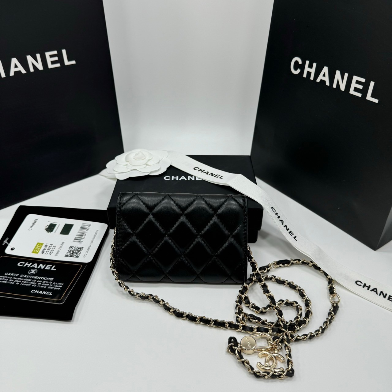 CHANEL mini wallet on chain crossbody กระเป๋าสตางค์พร้อมสายสะพายไซส์มินิ เกรดออริ 1:1 ใช้งานต่างประเทศได้ ภาพถ่ายจากงานขายจริง