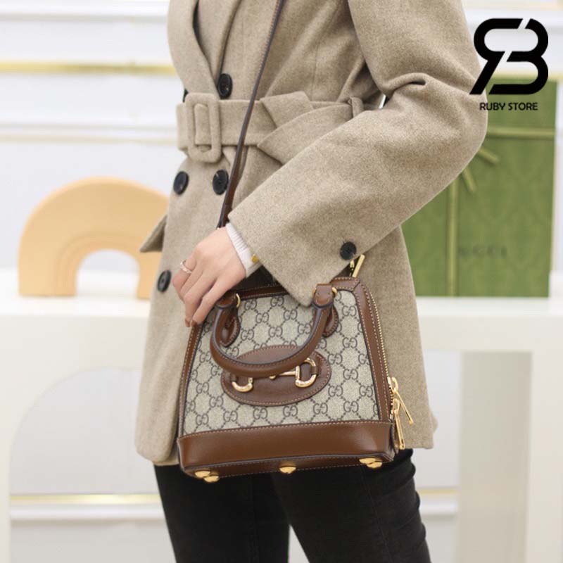 Gucci Horsebit 1955 mini top handle bag / Gucci Horsebit 1955 mini Tote bag กระเป๋าสะพายกุชชี่ รุ่นใหม่ สีใหม่ งานซิปคู่อะไหล่สีทอง มาพร้อมสายสะพายยาวถอดออกถือได้ งานสวยเป๊ะ ปั๊มทุกจุด ราคาสุดคุ้ม ภาพถ่ายจากงานขายจริง ใช้งานต่างประเทศได้