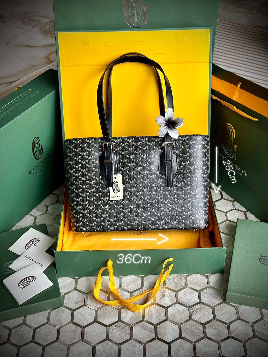 GOYARD Goyardine Sac Marie Galante MM / GOYARD Tote Bag กระเป๋าทรงโท้ทจุของได้เยอะ งานสวยเนี๊ยบ เกรดออริ สลับแท้ 1:1 ใช้ต่างประเทศได้
