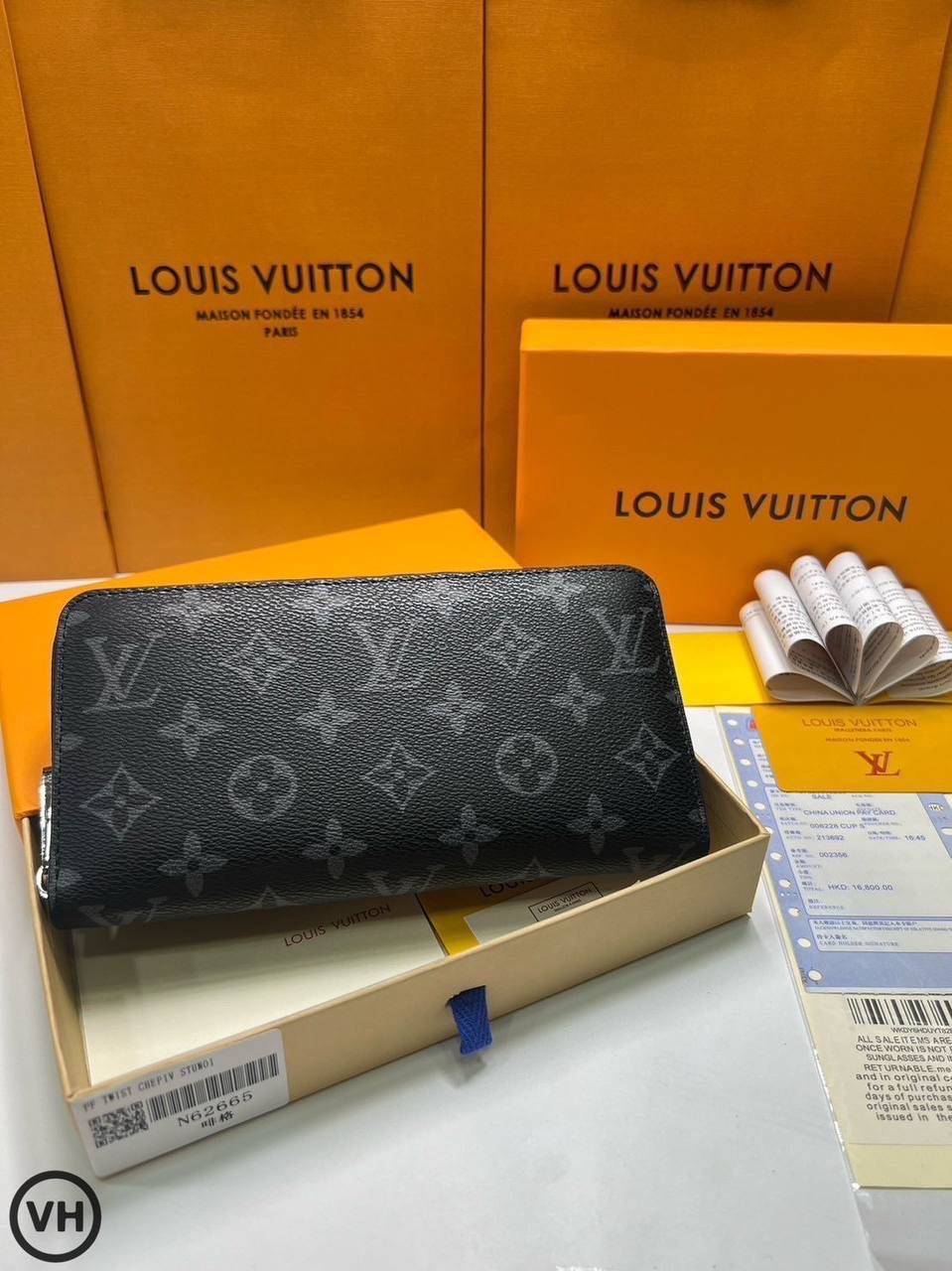 ORI หนังแท้ | LV Zippy Horizontal Monogram Shadow / LV LongWallet กระเป๋าสตางค์ใบยาว กระเป๋าสตางค์ซิปรอบ