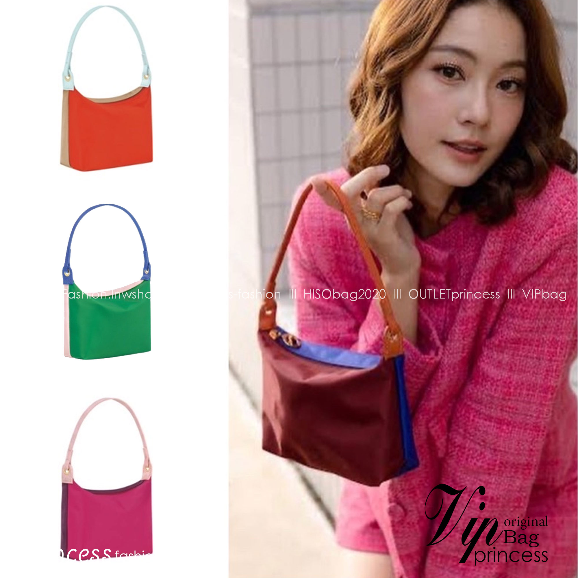LONGCHAMP LE PLIAGE RE-PLAY Shoulder bag แฟน ๆ ของกระเป๋าไนลอนพกพาอันเป็นเอกลักษณ์ของแบรนด์ ตอนนี้มีคอลเลกชั่นใหม่ล่าสุดให้เลือกสรร