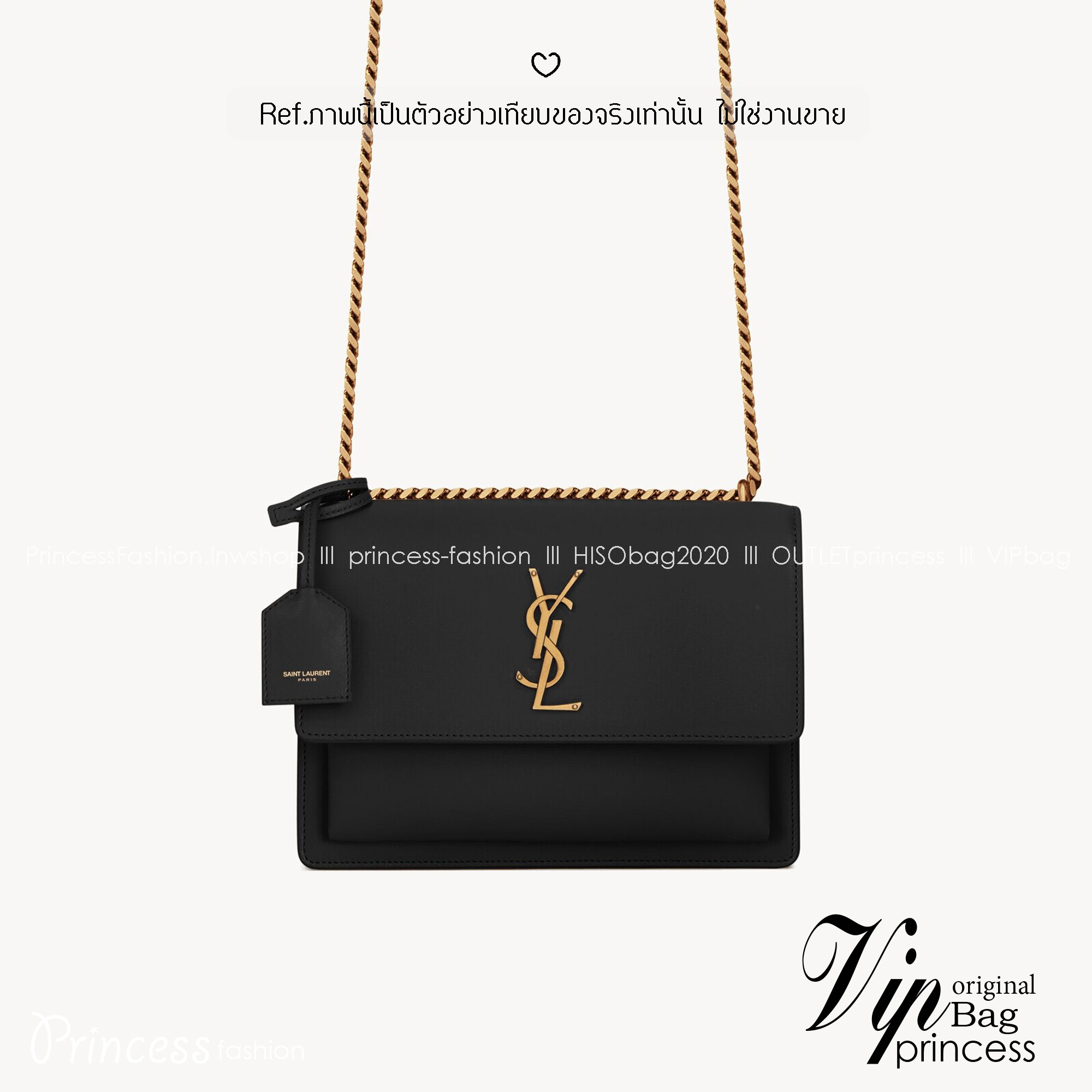 ORI หนังแท้ | YSL Sunset medium in smooth leather กระเป๋าสะพายข้างดีไซน์เรียบหรู โลโก้สวยโดดเด่น ไอเท็มขึ้นแท่น the best seller!!