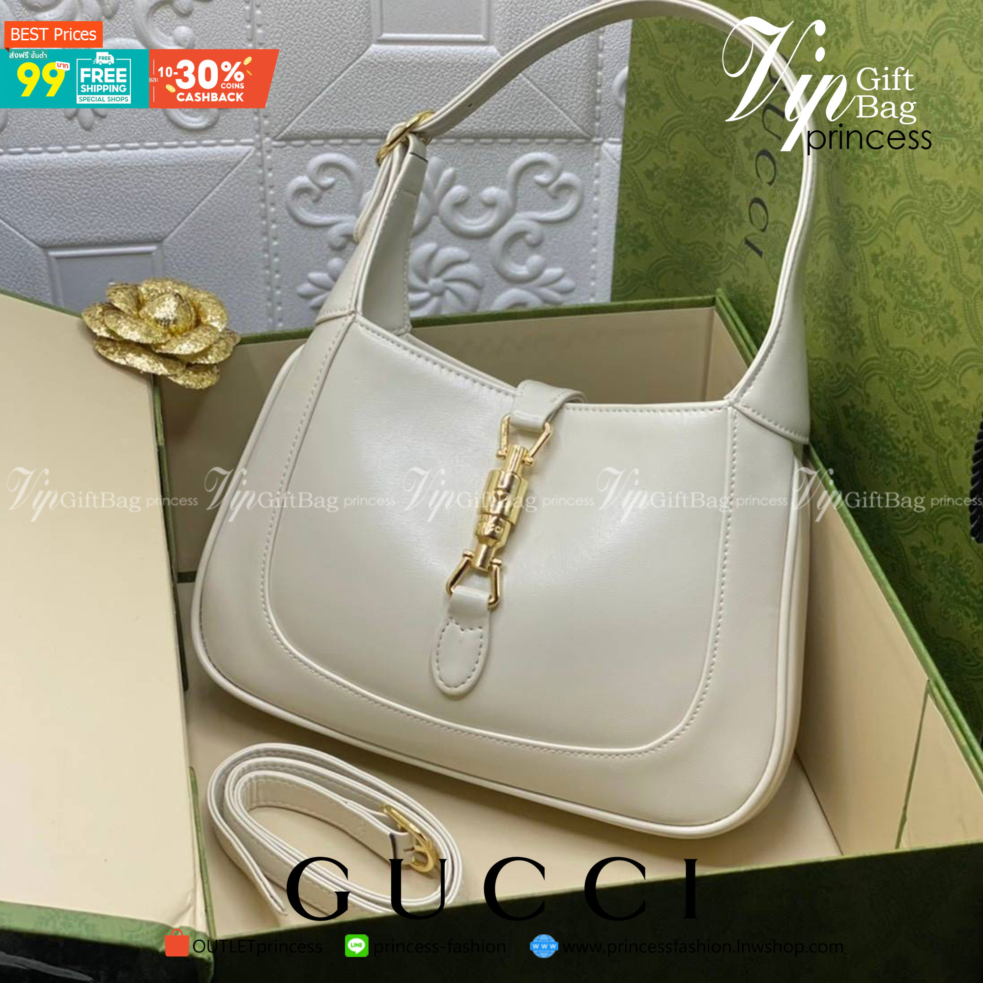 VIP GIFTbag 】หนังแท้ GUCCI Jackie 1961 mini shoulder bag กระเป่ารุ่นฮิตจาก Gucci ต้องบอกเลยว่าสำหรับสาวๆหลายคนนั้น ที่ชื่อชอบ หรือเป็นสาวกกลับแบรนด์อย่าง Gucci ต้องบอกเลยนะว่าสำหรับรุ่นนี้ห้ามพลาดไปทีเดียว บอกว่าได้เป็นตำนานควาวินเทจได้อย่างดี โดยขนาดของต