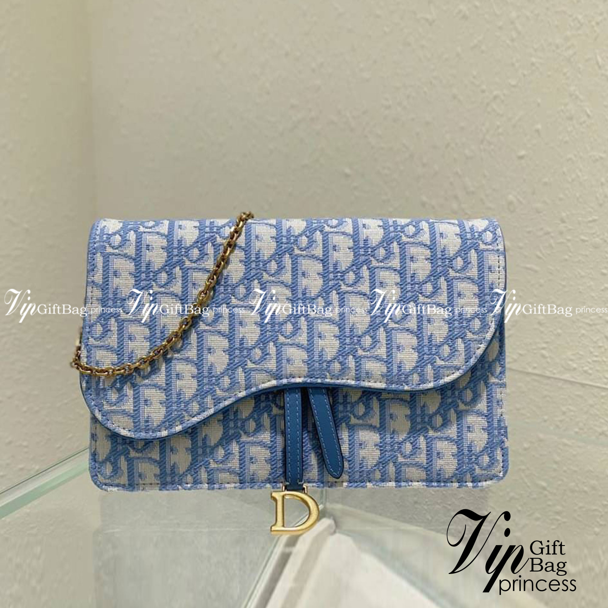 Dior Saddle Pouch Blue Oblique Jacquard / Dior oblique Saddle pouch เกรดใช้งานสลับของจริง ออริจินอล ภาพสินค้าถ่ายจากงานขายจริง ใช้งานต่างประเทศได้
