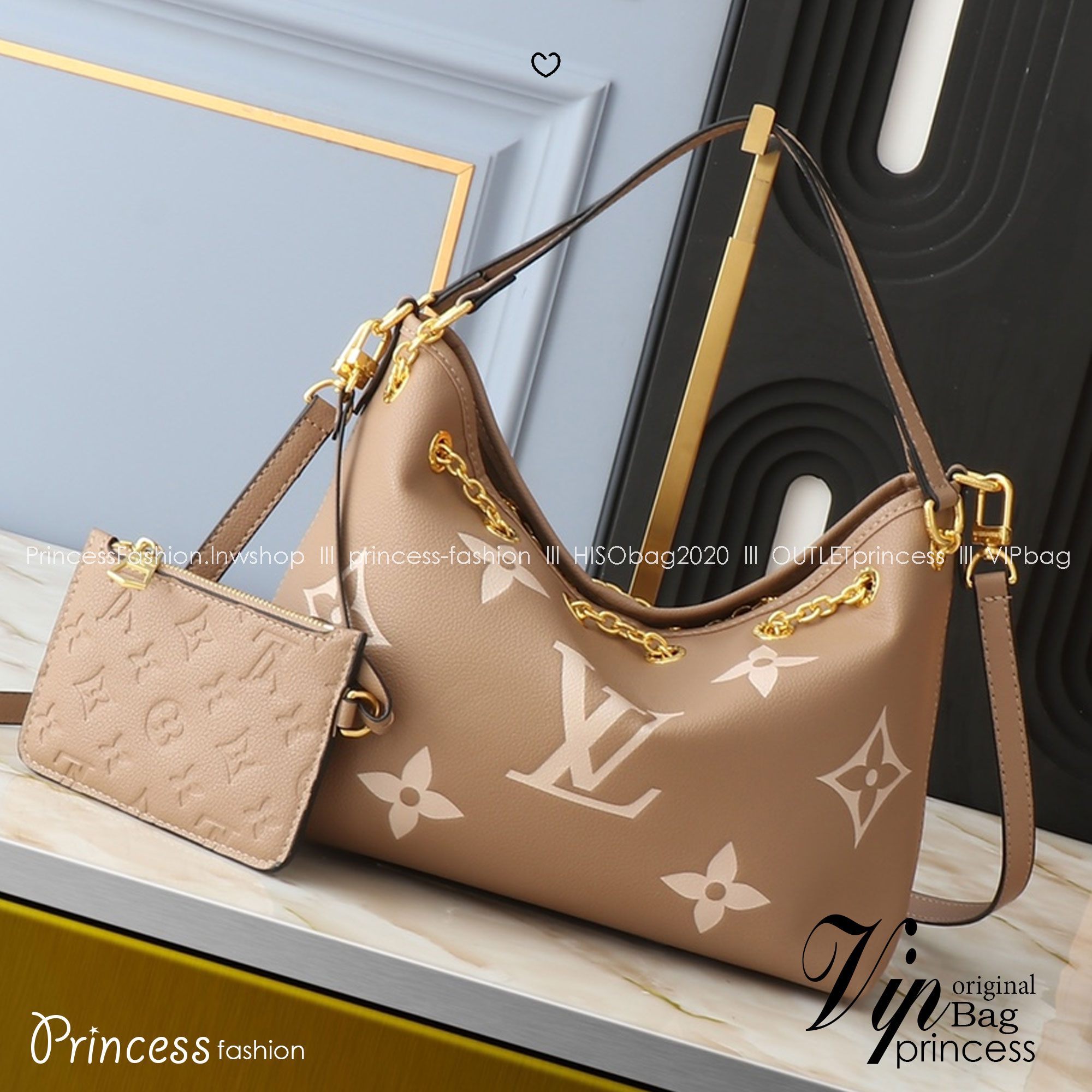 LV Bundle Monogram Empreinte Bag / LV Bella Bucket Bag กระเป๋าสะพายทรงบัคเก็ตรุ่นใหม่ ตกแต่งอะไหล่สีทองหรูหรา