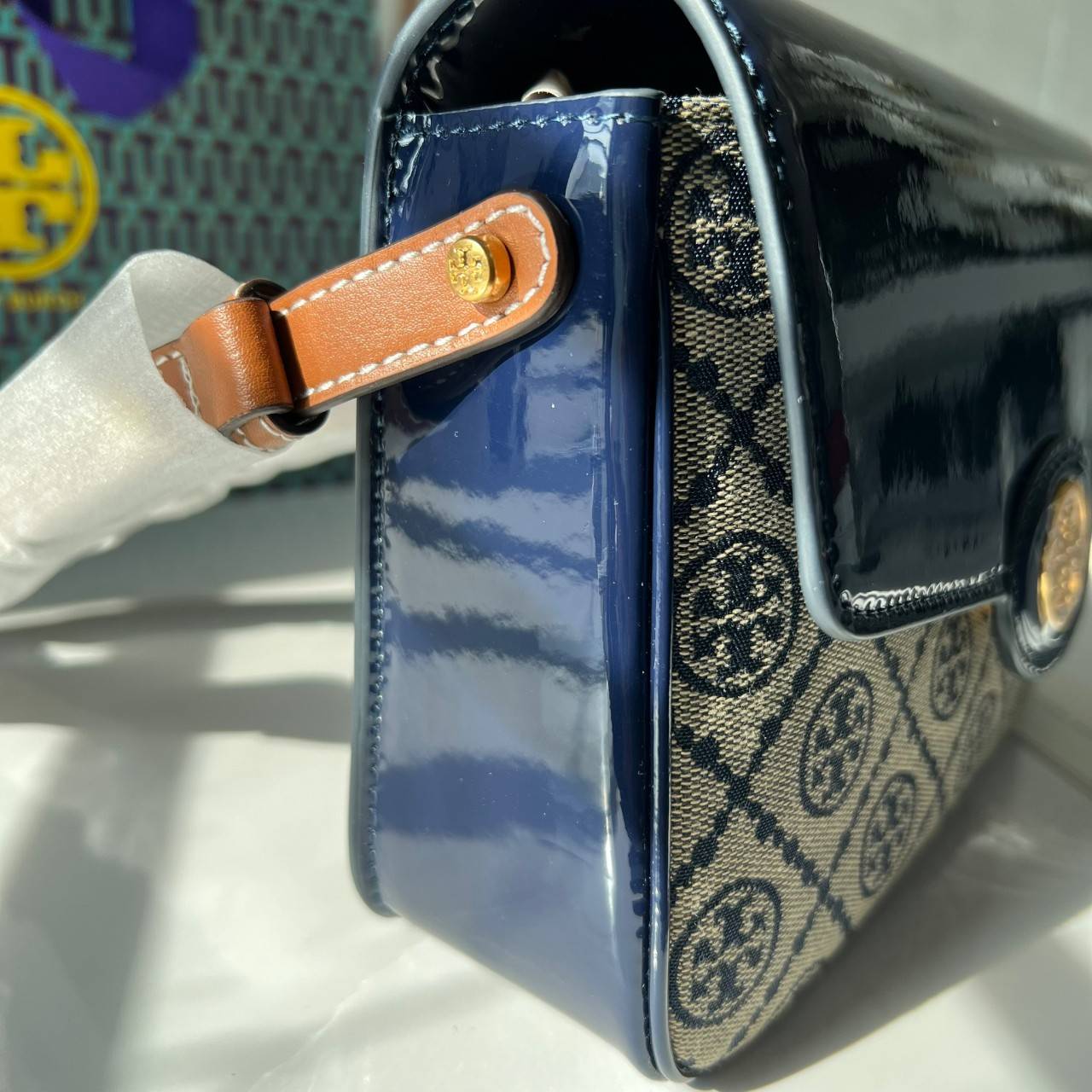 Tory Burch Robinson T Monogram Convertible Shoulder Bag กระเป๋าสะพาย เกรดท็อปออริ เกรดดีสุด สลับแท้ 1:1 ใช้ต่างประเทศได้