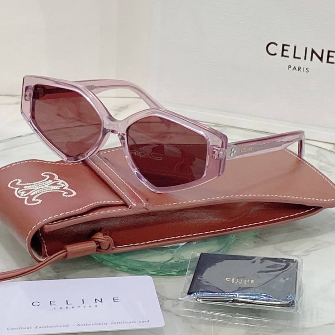แว่นตาลิซ่า Celine Sunglass เกรดท็อปออริ 1:1 สลับแท้ เกรดดีสุด ใช้งานต่างประเทศได้ มาพร้อมกระเป๋าใส่แว่นปักลายซีลีน