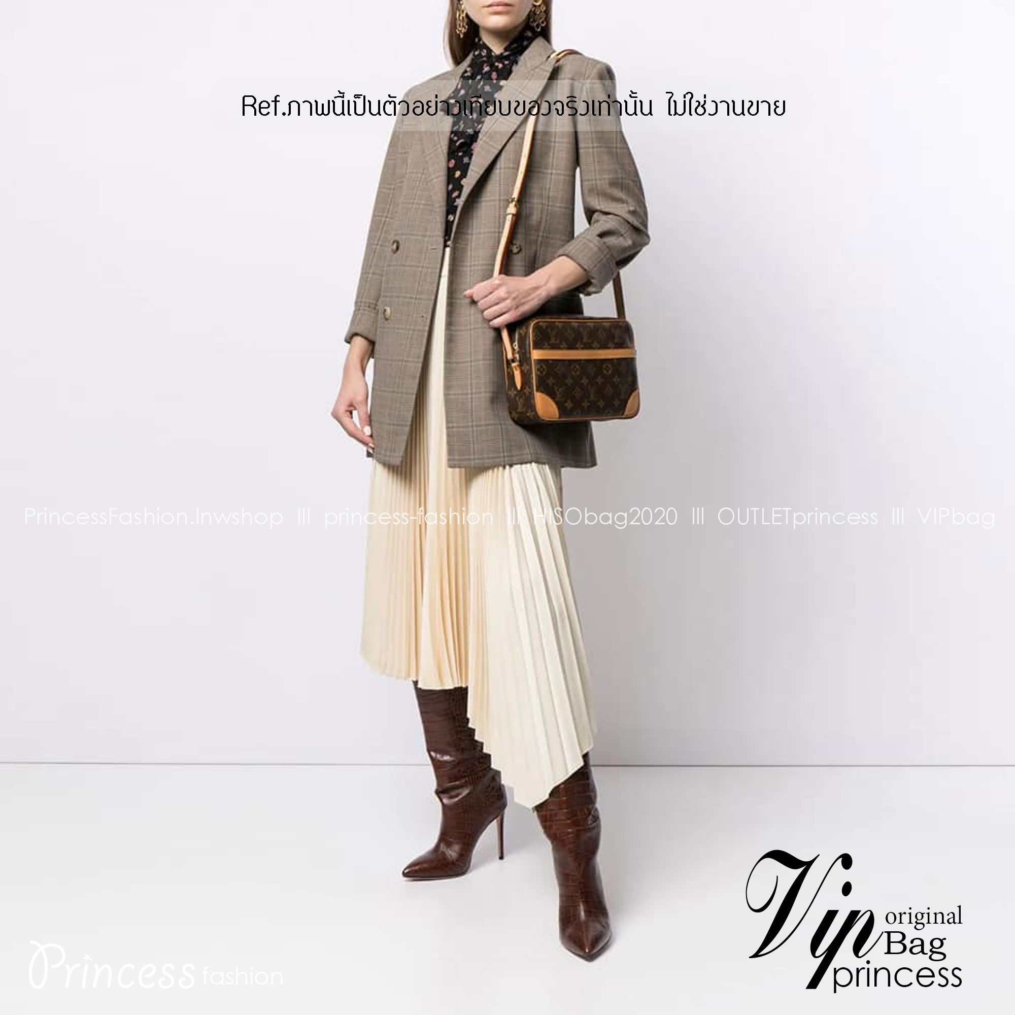 LV Trocadero 27 Monogram Vintage Crossbody Bag / LV Messenger Bag กระเป๋าสะพายทรงแมสเซ็นเจอร์วินเทจ เกรดออริ ท็อป สลับแท้ 1:1 เกรดดีสุด หนังแท้ ผ่านทุก ตม.