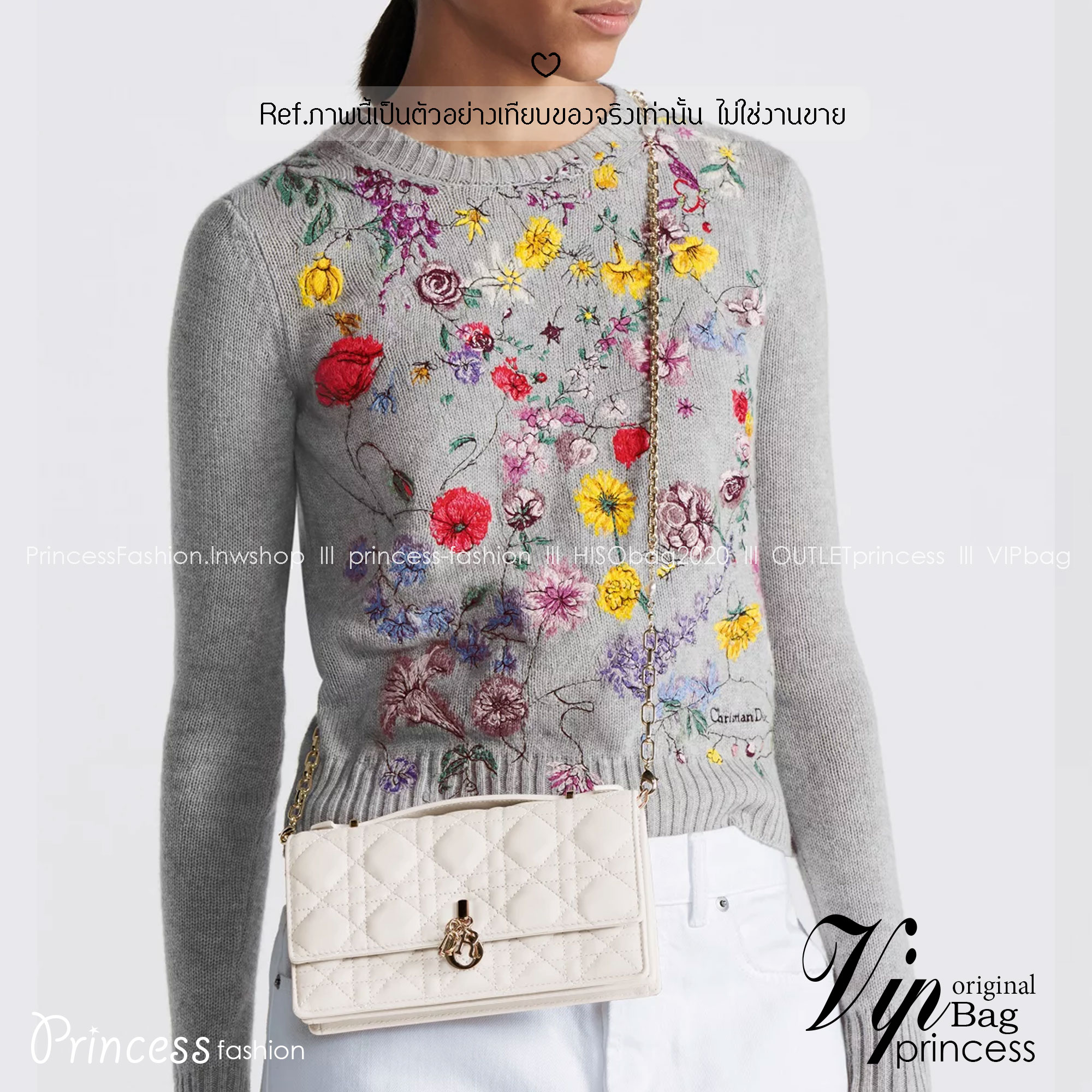 ORI หนังแท้ | My Dior Mini Bag / Dior Clutch Bag กระเป๋าสะพายทรงคลัชทันสมัย หรูหราสง่างาม จะถือหรือสะพายก็ดูดีมีระดับ กระเป๋าที่ใช้งานได้จริงใบนี้ใส่ของจำเป็นได้ครบถ้วน