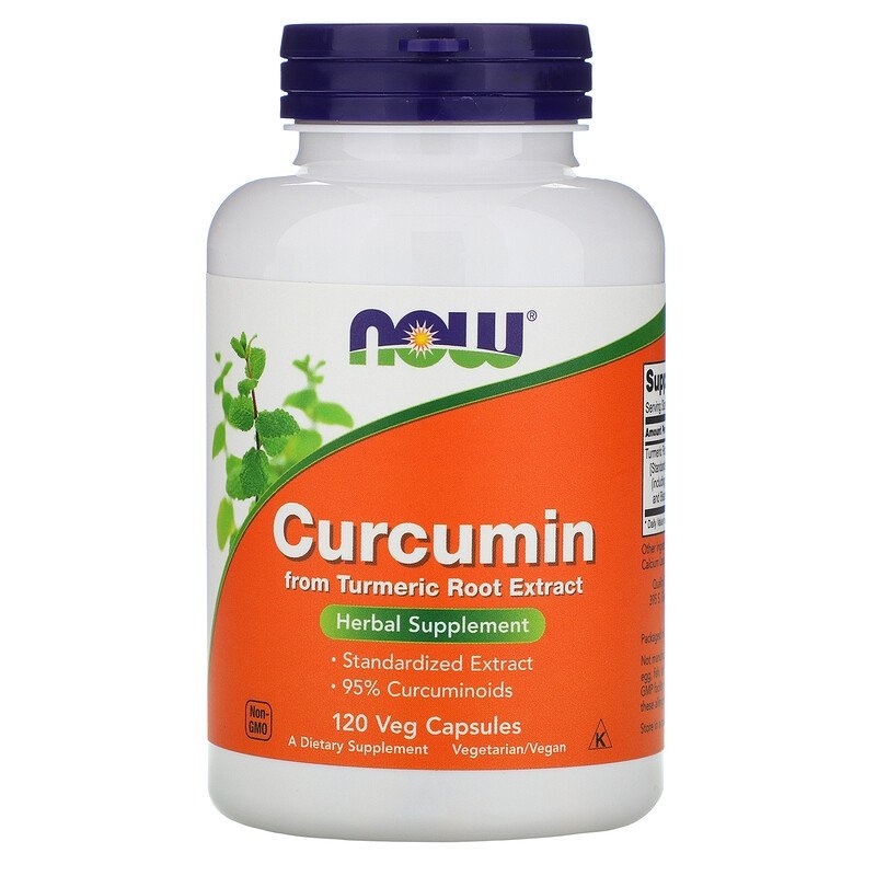 ส่งฟรีลงทะเบียนมีพร้อมส่งค่ะ Now Foods Curcumin 120 Veg Capsules