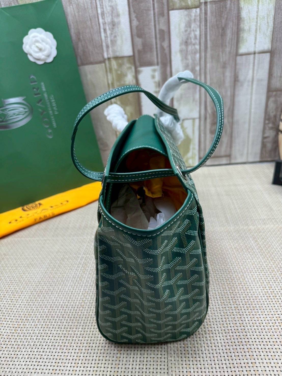 ORI หนังแท้ | GOYARD Rouette Souple Bag 30cm กระเป๋าสะพายแบรนด์หรูสัญชาติฝรั่งเศส สะท้อนถึงความเบา ความยืดหยุ่น คือการแสดงออกถึงแก่นแท้ของโมดูลาร์ของ Maison