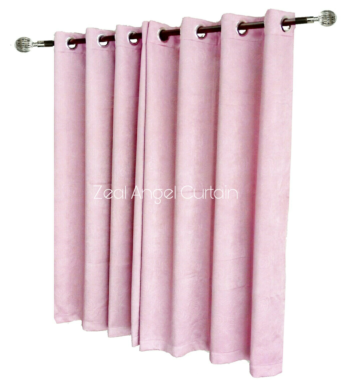 ผ้าม่าน ก.270*ส.150ซม./ผืนหน้าต่าง รุ่นRose สีชมพู