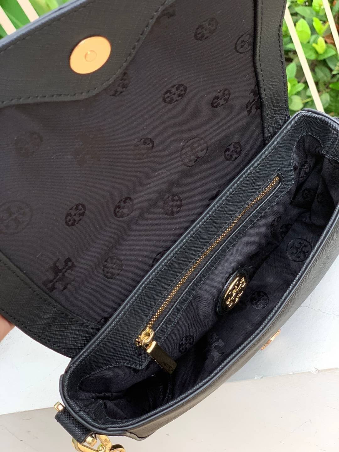 ของแท้ 💯% 】Tory Burch Shoulder Bag Robinson Patchwork Mini Chain กระเป๋าสะพายทรงครอสบอดี้ ที่ดูเรียบง่ายแต่ยังคงเสน่ห์ความเป็นTory ด้วยโลโก้ที่เป็นซิกเนเจอร์