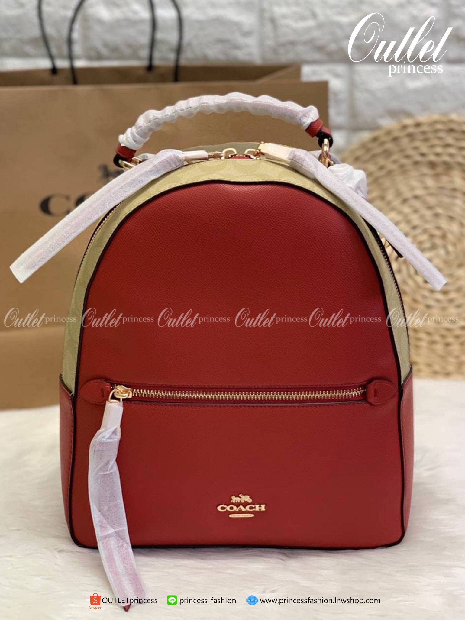COACH Jordyn Backpack With Signature Canvas ((76622))