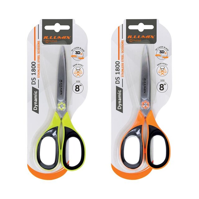 กรรไกร 8" ตราช้าง DS1800 ILLUMIX