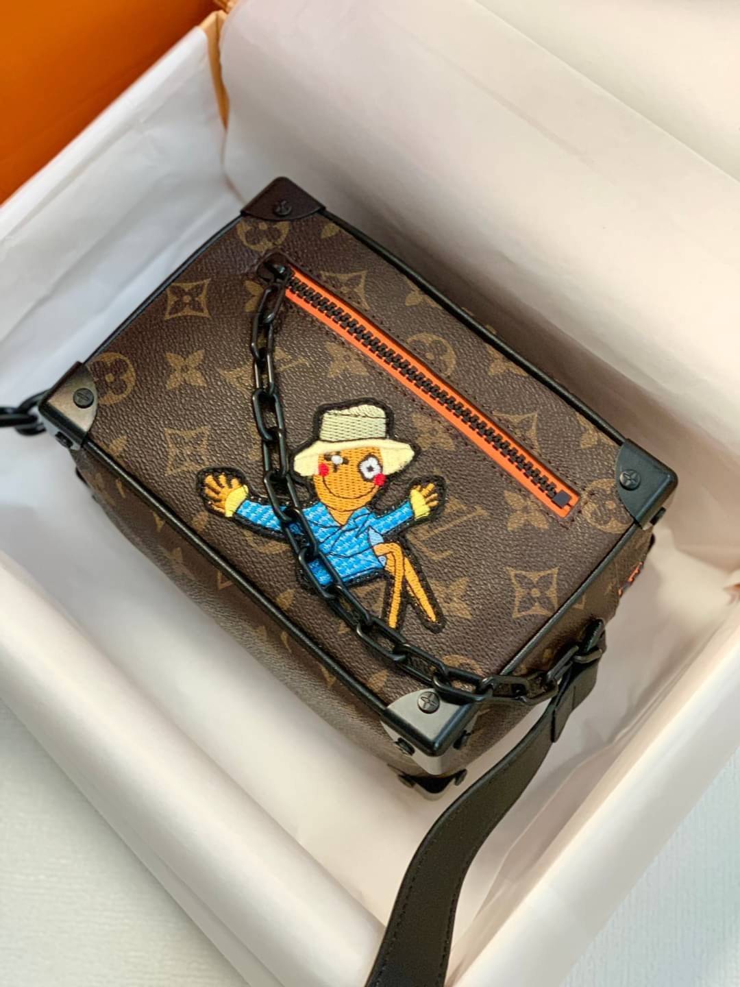 พรีเมี่ยมกิ๊ฟแท้ 100% 】หนังแท้ LOUIS VUITTON MINI SOFT TRUNK MONOGRAM