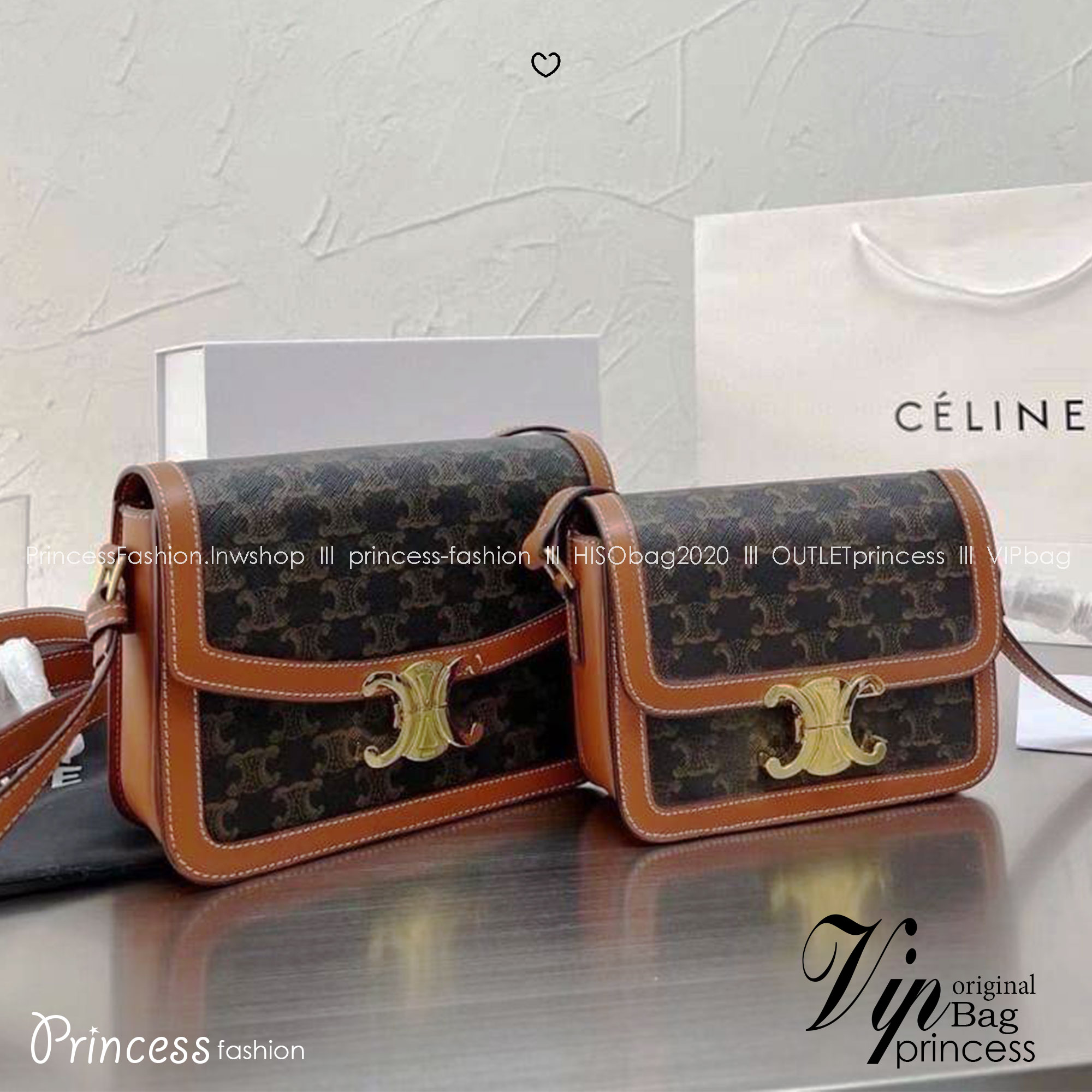 CELINE TEEN TRIOMPHE BAG in Triomphe Canvas กระเป๋าสะพายรูปทรงสี่เหลี่ยมพิมพ์ลายแบรนด์ รุ่นฮอตฮิตของเหล่าดาราและเซเลบทั้งหลาย ดีไซต์เรียบหรู สีดำคลาสสิกอะไหล่ทอง เป็นอีกใบที่เรียบหรูดูแพงที่สุดค่ะ