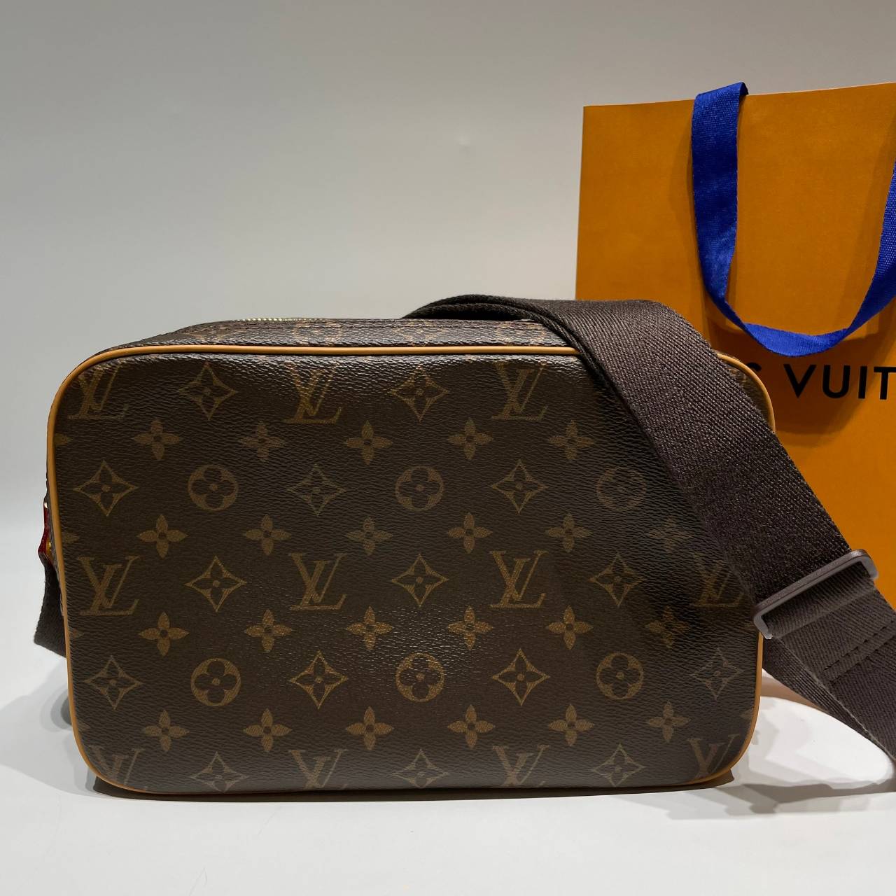 LV Reporter 28 Mongram Vintage Crossbody Bag / LV Messenger Bag กระเป๋าสะพายทรงแมสเซ็นเจอร์วินเทจ เกรดออริ ท็อป สลับแท้ 1:1 เกรดดีสุด หนังแท้ ผ่านทุก ตม. ใช้งานต่างประเทศได้