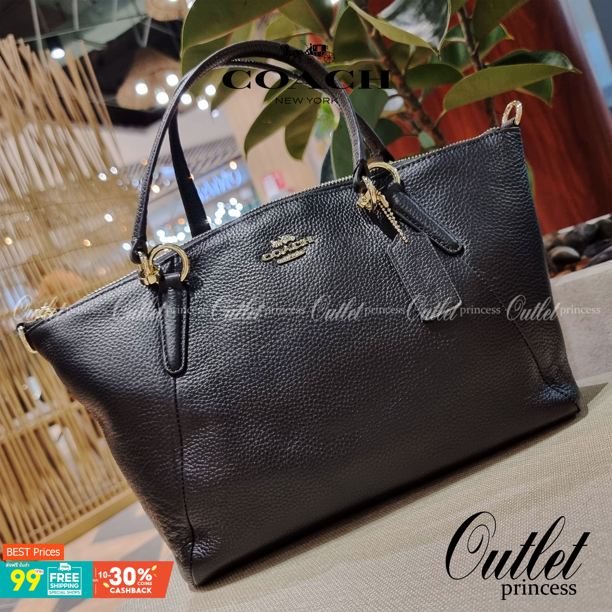 COACH F36675 SMALL KELSEY SATCHEL กระเป๋าถือ/สะพายข้าง ทรงพัดรุ่นคลาสสิค ขายดีทุกรอบ ด้วยรูปทรงที่สวย ใช้งานง่าน มีหูจับในตัว และสายครอสมาให้ วัสดุหนัง pepble สัมผัสดี (หนังจะมีรอยกดทับบ้าง ใช้งานเรื่อยๆหนังจะฟูขึ้นปกติ) เปิด-ปิดด้วยซิป รูดใช้งานง่าย ภายใ