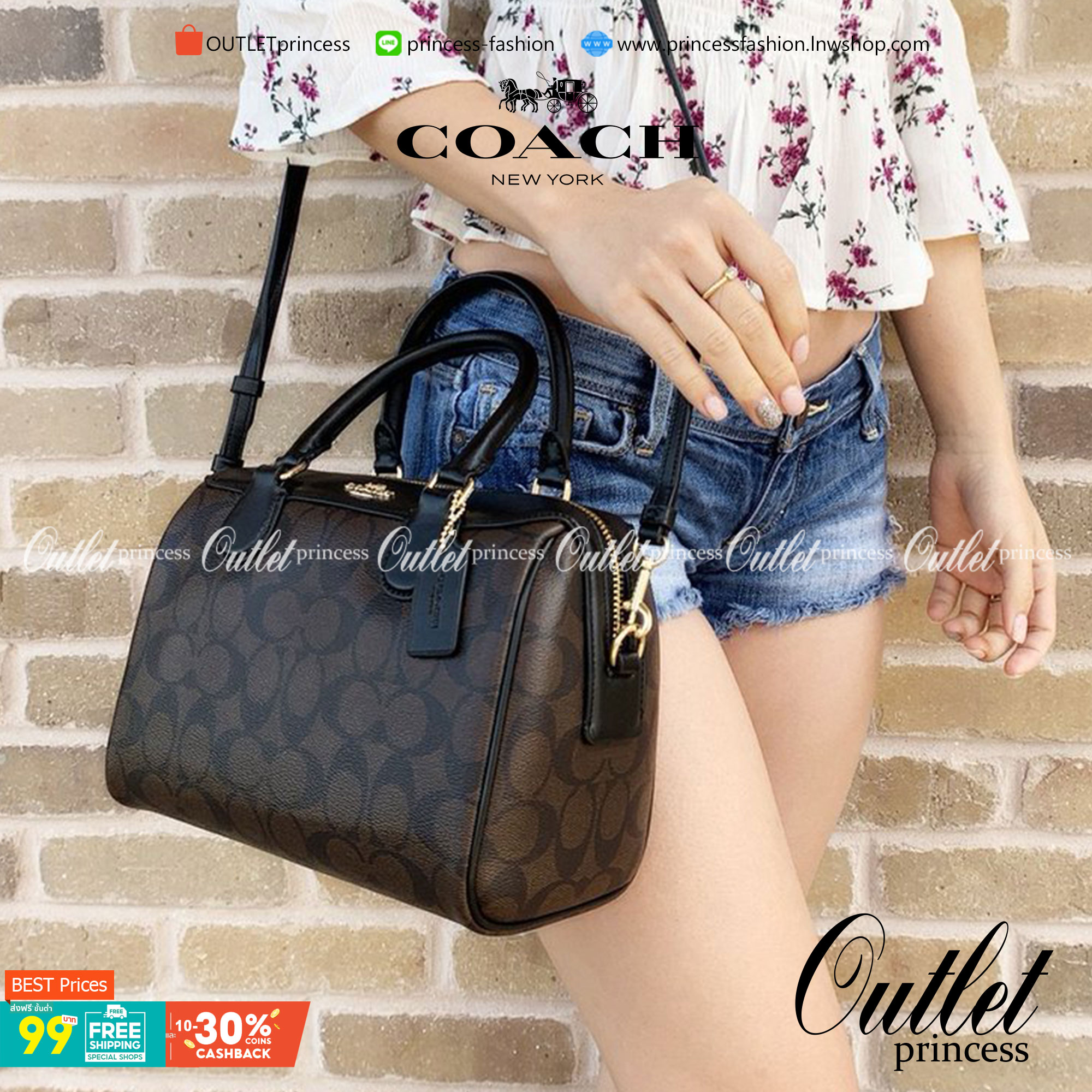 COACH F32203 MINI BENNETT SATCHEL IN SIGNATURE CANVAS กลับมาอีกครั้ง!! กับกระเป๋าทรงหมอนยอดฮิต 🥳 มีกี่สีก็ขายหมด วัสดุหนังแคนวาสเคลือบลาย ทรงสวยใช้งานได้ทุกโอกาส ภายในโล่งกว้างใส่ของได้เยอะ มีหูจับในตัว และสายสะพาย crossbody ปรับได้ตามตัว ใบนี้ไม่