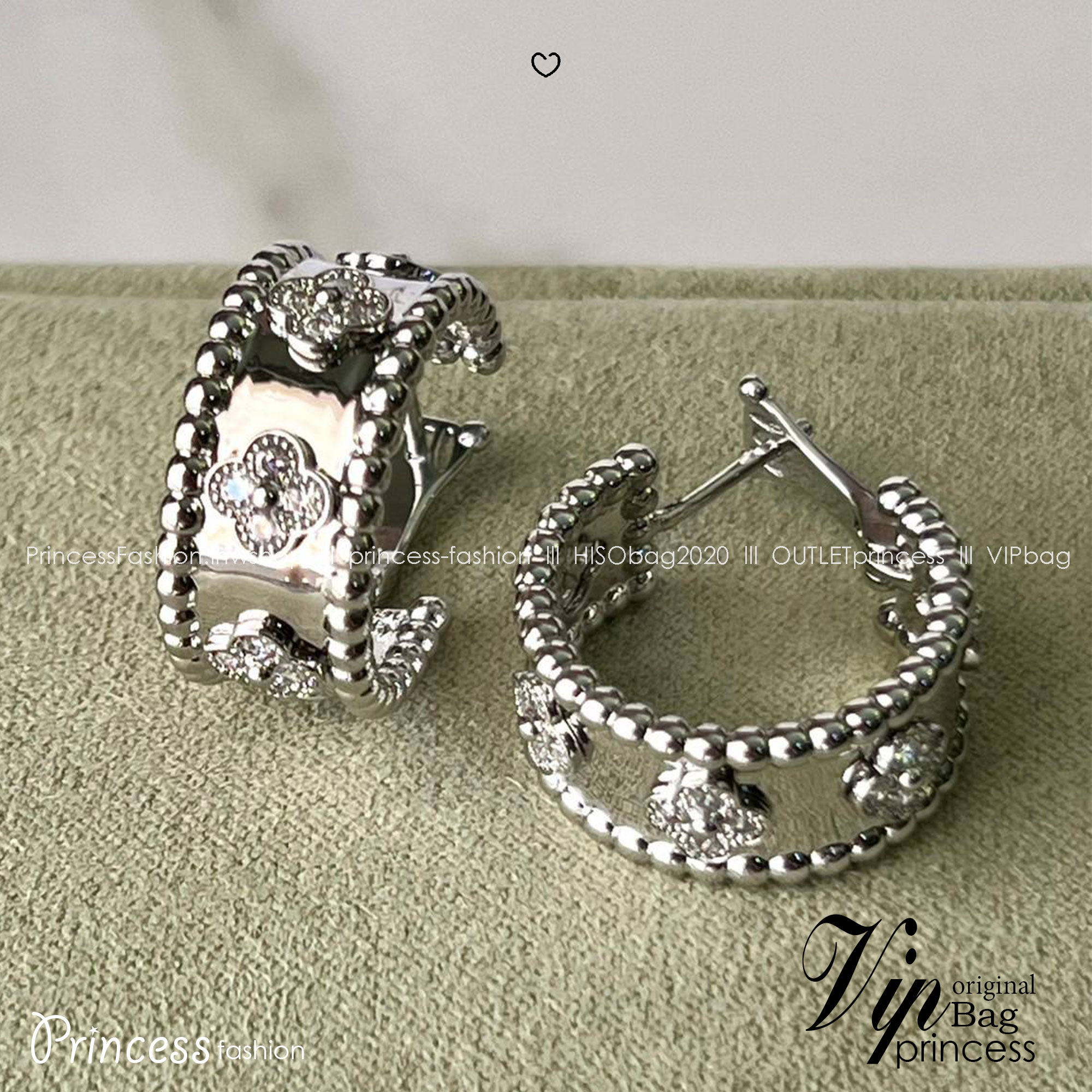 เกรดเทพ ORI | VAN CLEEF & ARPELS HOOP EARRINGS ต่างหูเงินแท้ แวนคลีฟ แอนด์ อาร์เปลส์ สวยเก๋ คุณภาพงานประกวด เอาใจสาวๆไปเลย