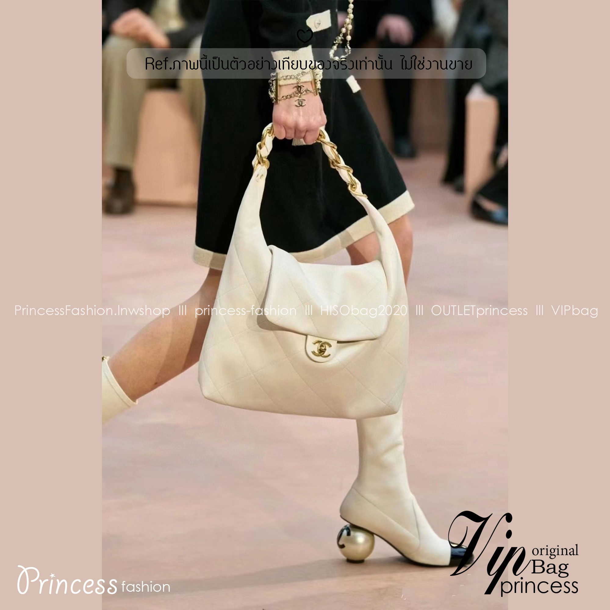 ORI หนังแท้ | CHANEL Large Hobo Bag กระเป๋าสะพายทรงโฮโบใบใหญ่ ภายในโล่งกว้างจุของได้เยอะ มาพร้อมใบเล็กสะดวกใช้งาน รุ่นใหม่สําหรับ Fall 2025