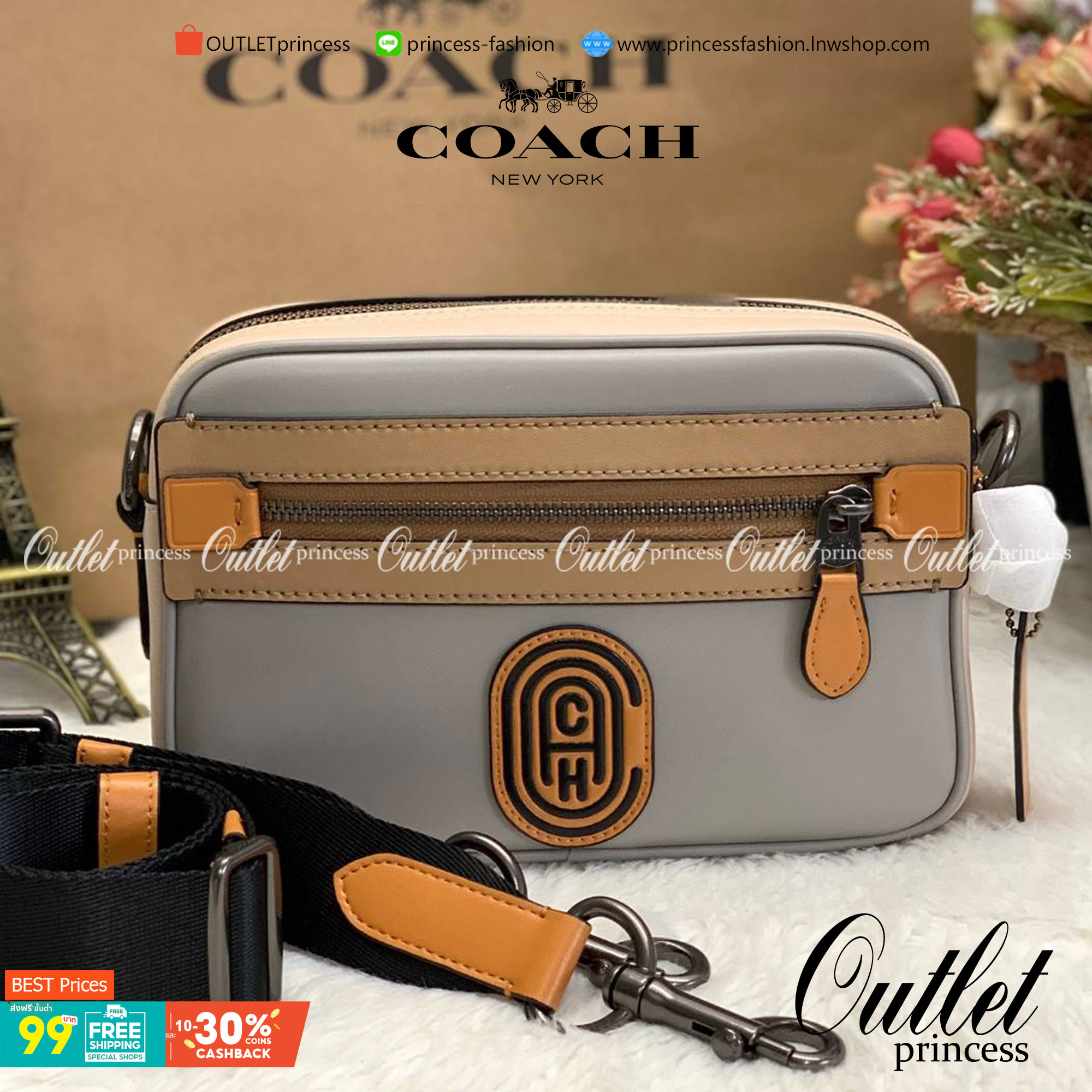 COACH ACADEMY CROSSBODY IN SIGNATURE WITH VARSITY ZIPPER ((768, 960)) พร้อมส่งที่ไทยอีกครั้ง! ได้ไปหลงรักแน่นอนค่ะ😘 กระเป๋าสะพายครอสบอดี้ร์ของคุณผู้ชาย((สาวหล่อใช้ก็สวยทีเดียว)) หนังแท้อย่างดี หนังนิ่มมือดีค่ะ