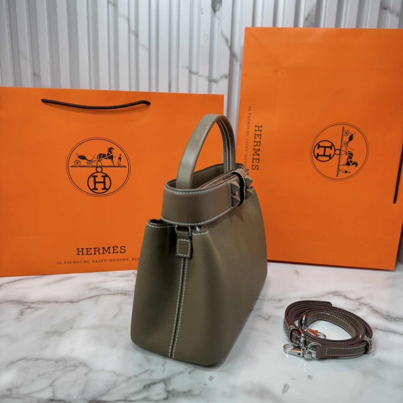 ORI หนังแท้ | Hermes Medor Bag กระเป๋าสะพายดีไซน์ใหม่ แบรนด์หรูระดับไฮคลาส หรูหรา ลัคชู