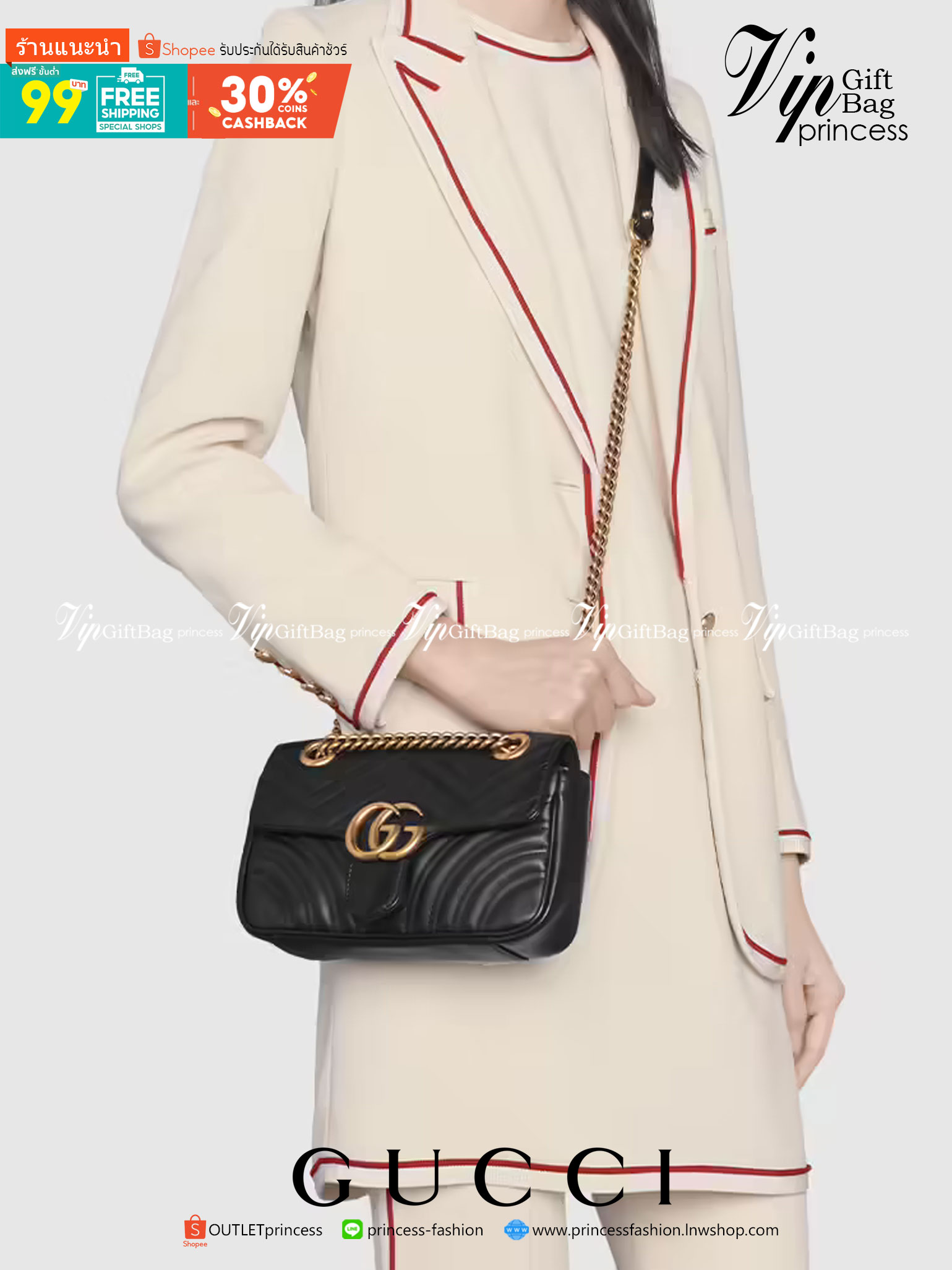 VIP 】หนังแท้ GUCCI GG Marmont matelassé mini bag 22CM พร้อมส่งที่ไทย ขนาดมินิขายดีที่สุดค่า ใบจริงสวยมากๆ สาวๆที่ได้ไป รับรองไม่ผิดหวังแน่นอน สินค้ามีมาพร้อมส่ง แนะนำห้ามพลาด ก่อนหมดจ้าา!
